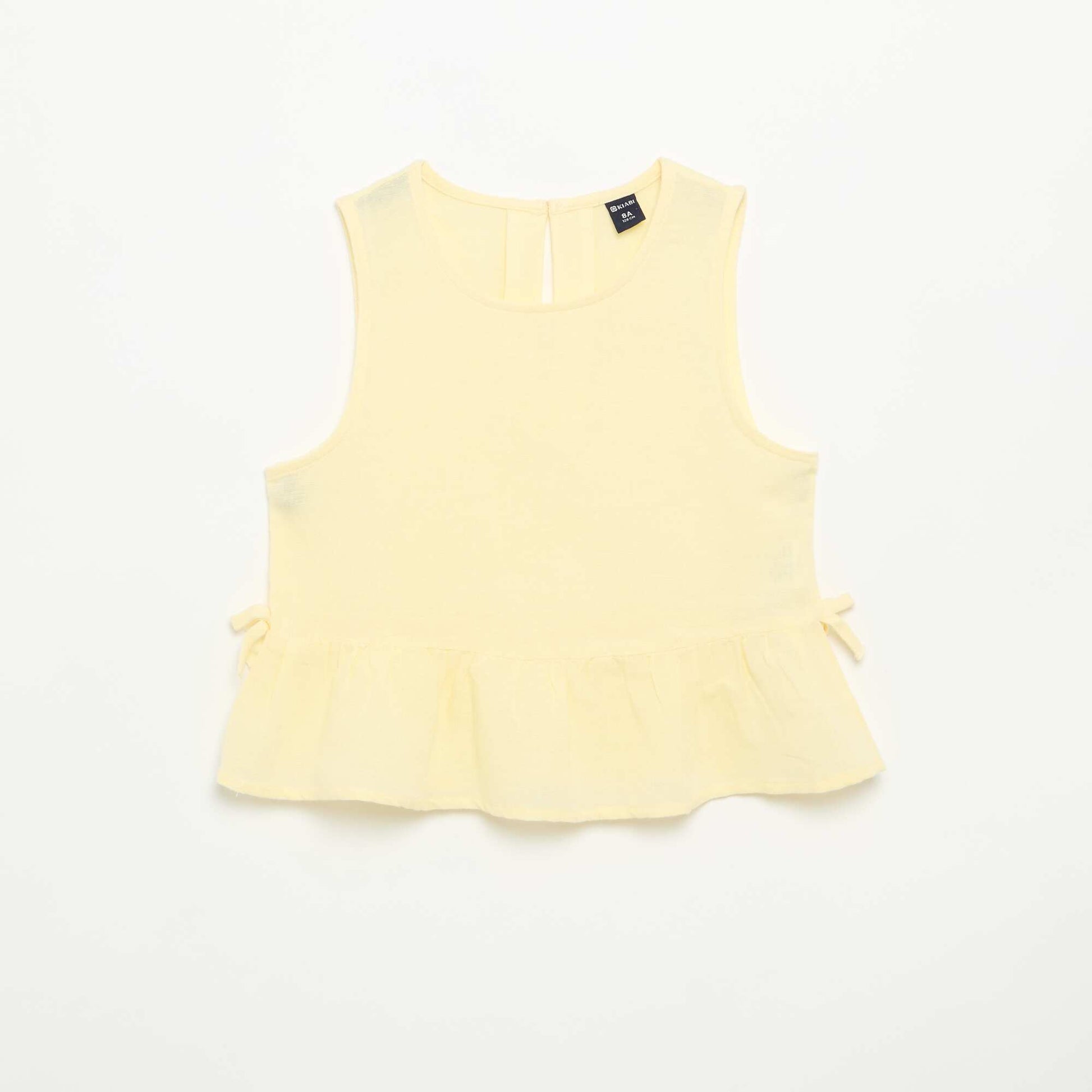 Striped blouse with fancy bows YELLOW