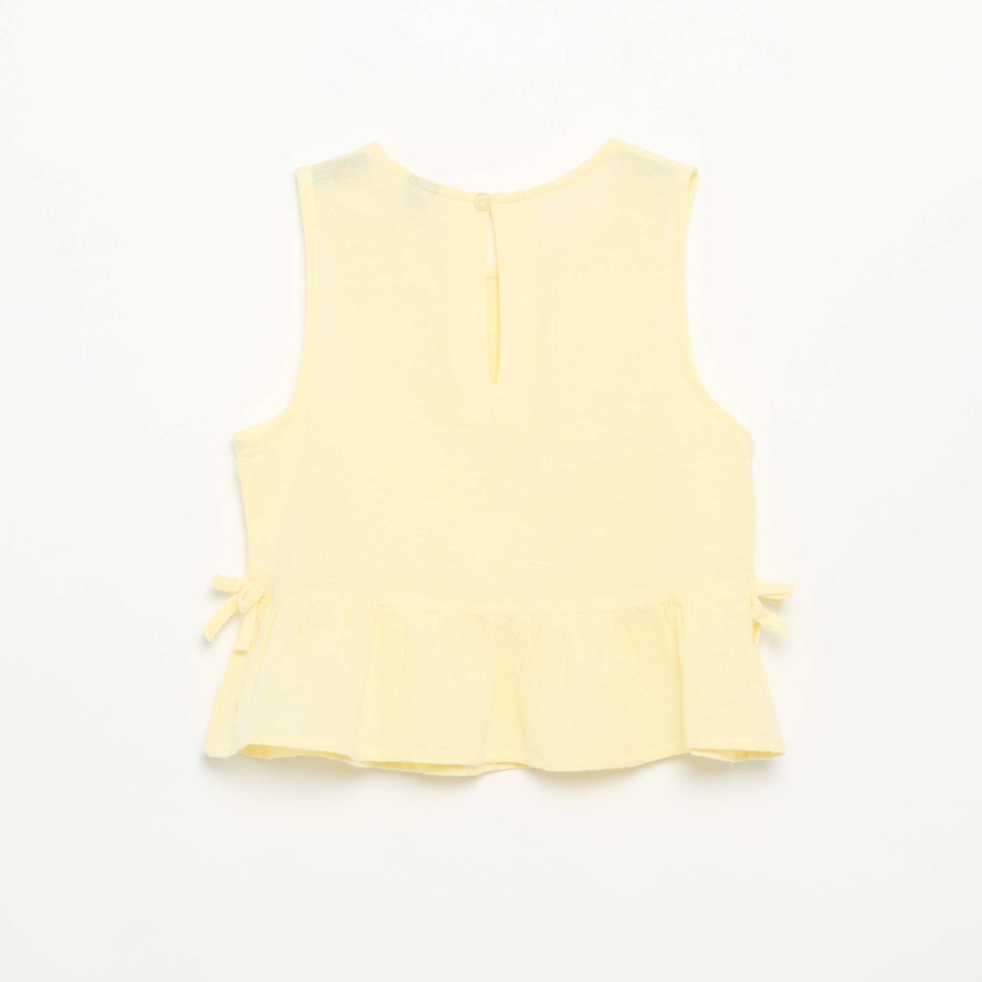 Striped blouse with fancy bows YELLOW