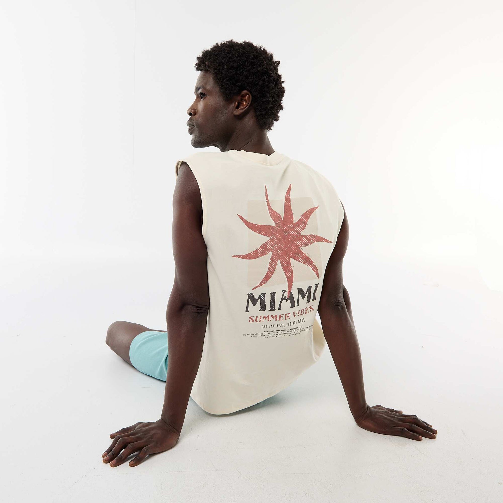 Reversible Print Tank Top WHITE