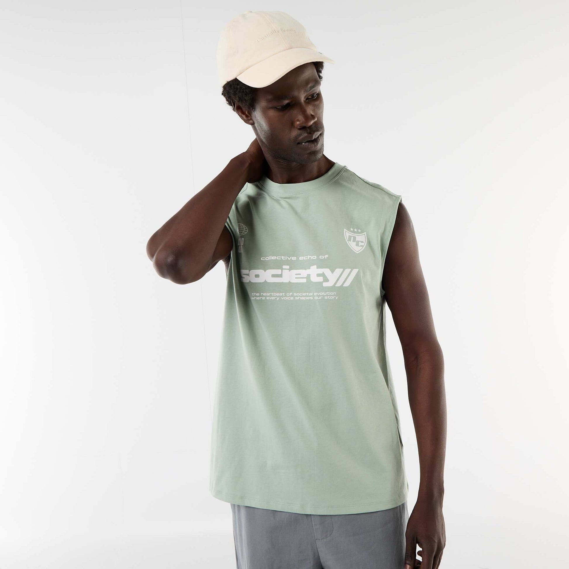 Reversible Print Tank Top GREEN