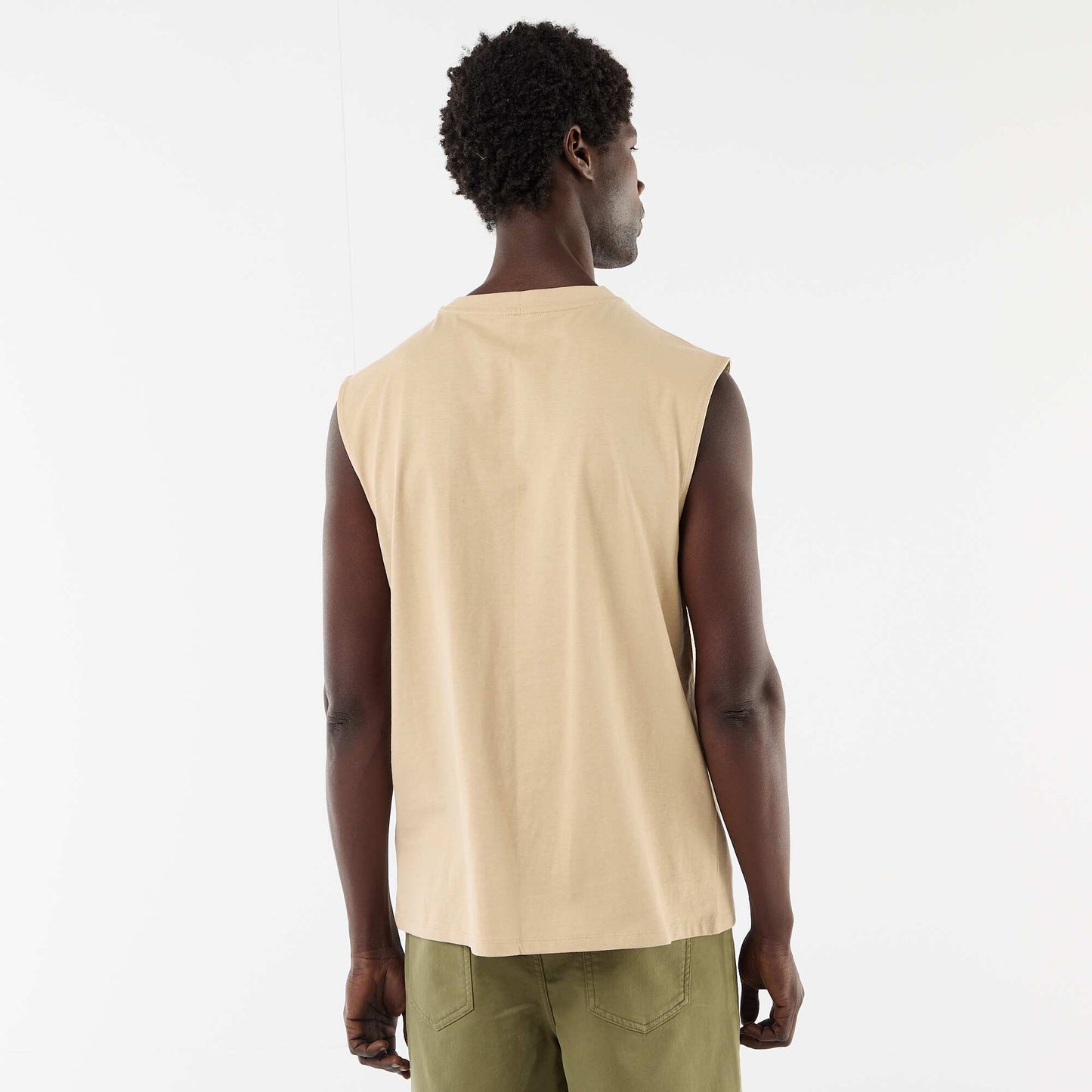 Reversible Print Tank Top BEIGE