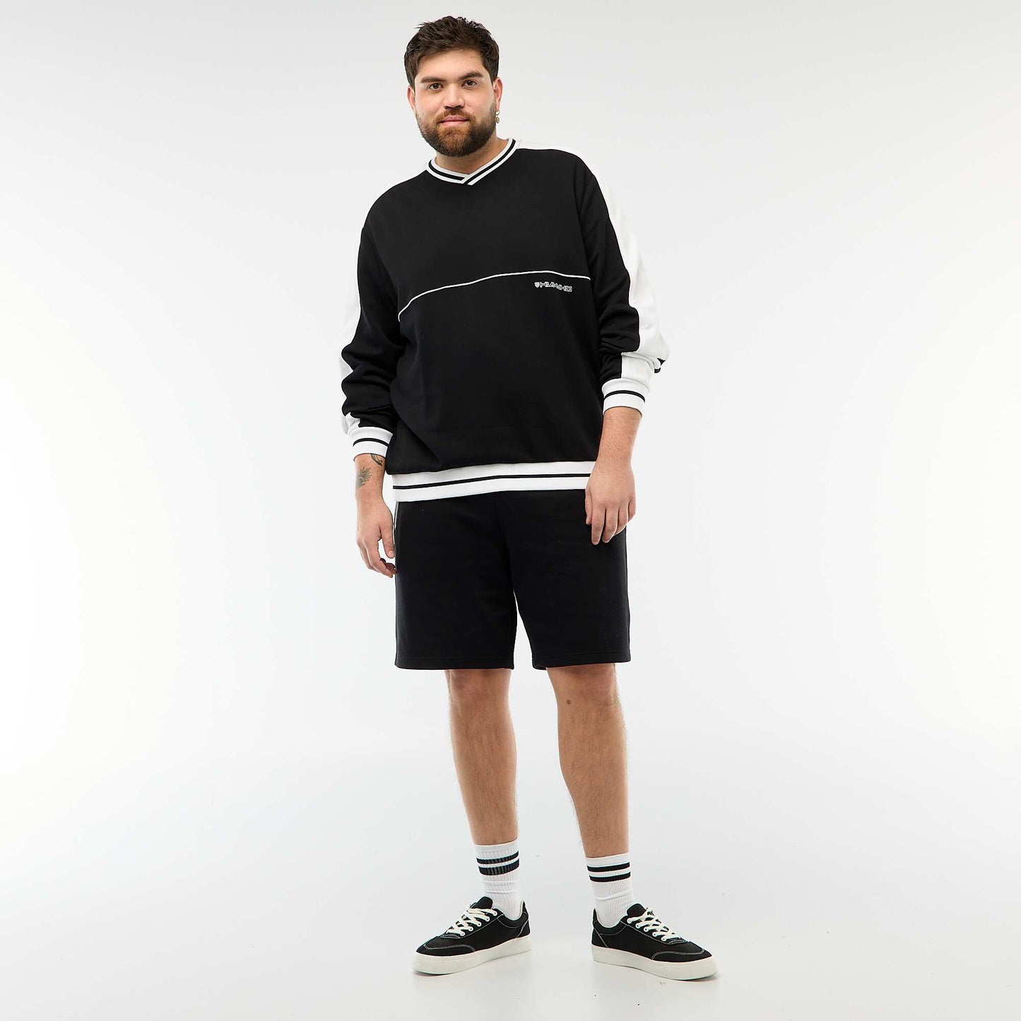 Cotton Piqué Bermuda Shorts BLACK