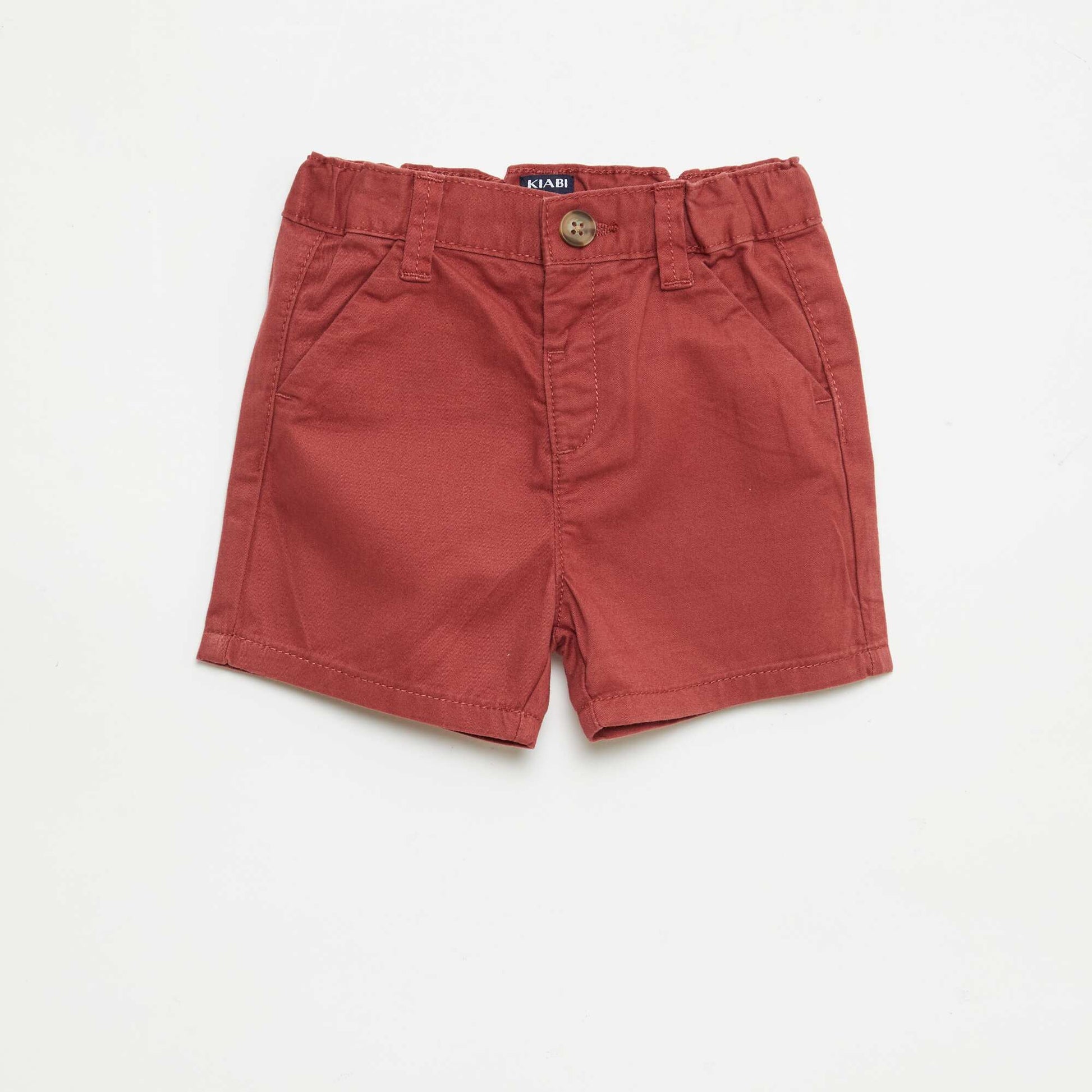 ჩინო შორტი რეგულირებადი წელით წითელი