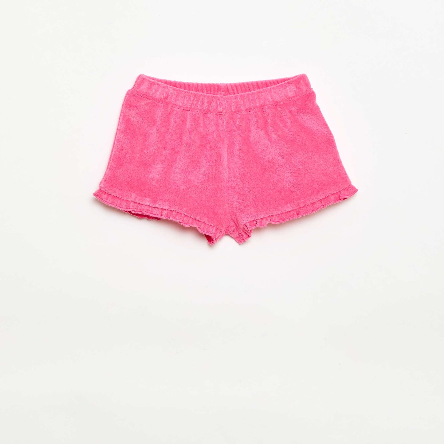 2-pack of plain ruffled terry shorts PURPLE