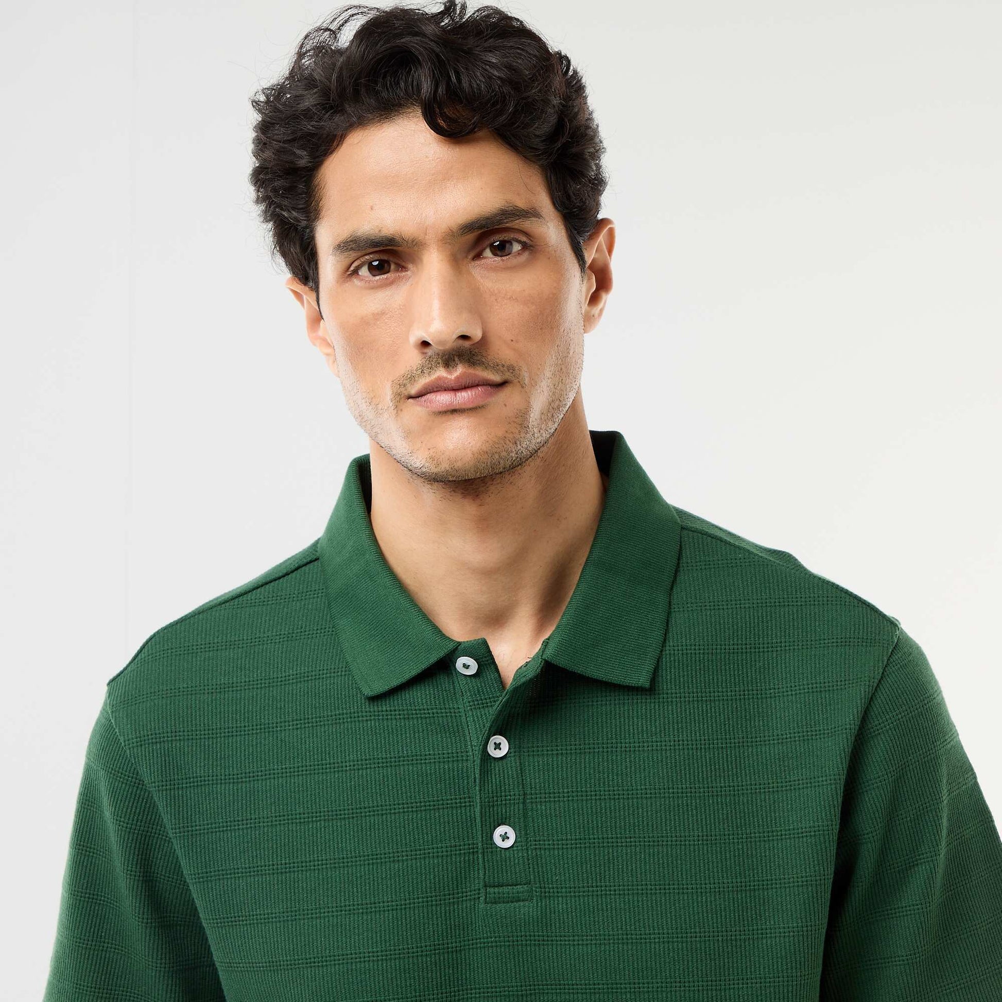 Short-Sleeve Cotton Piqué Polo Shirt GREEN