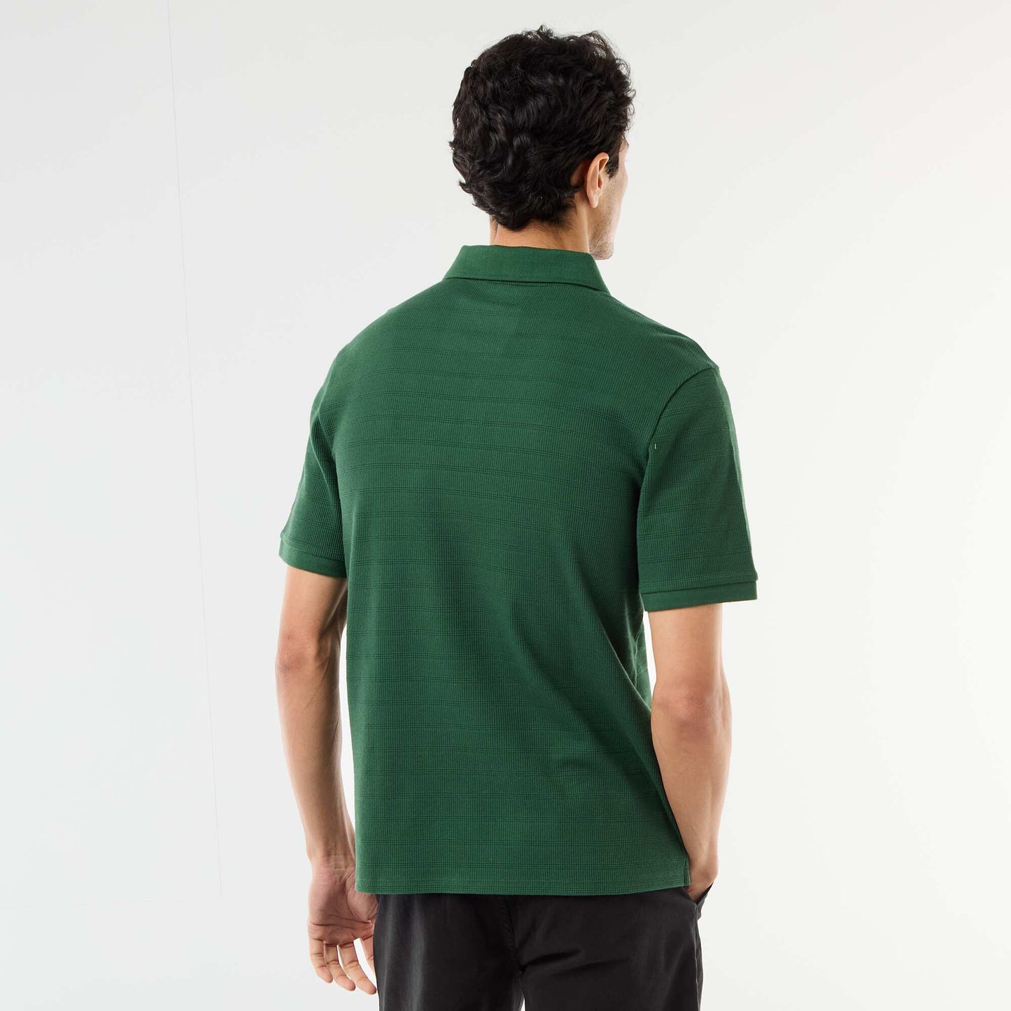 Short-Sleeve Cotton Piqué Polo Shirt GREEN