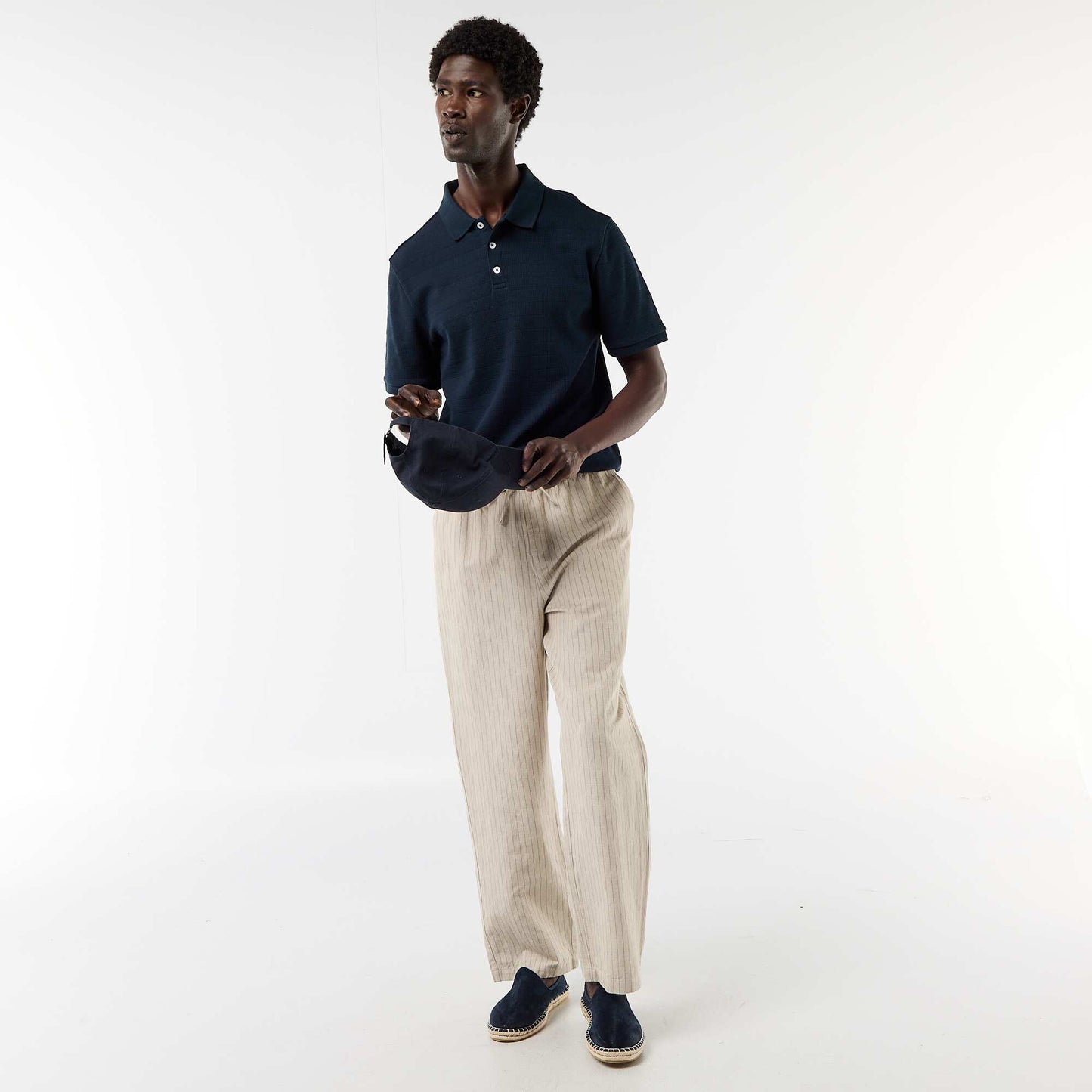 Short-Sleeve Cotton Piqué Polo Shirt BLUE