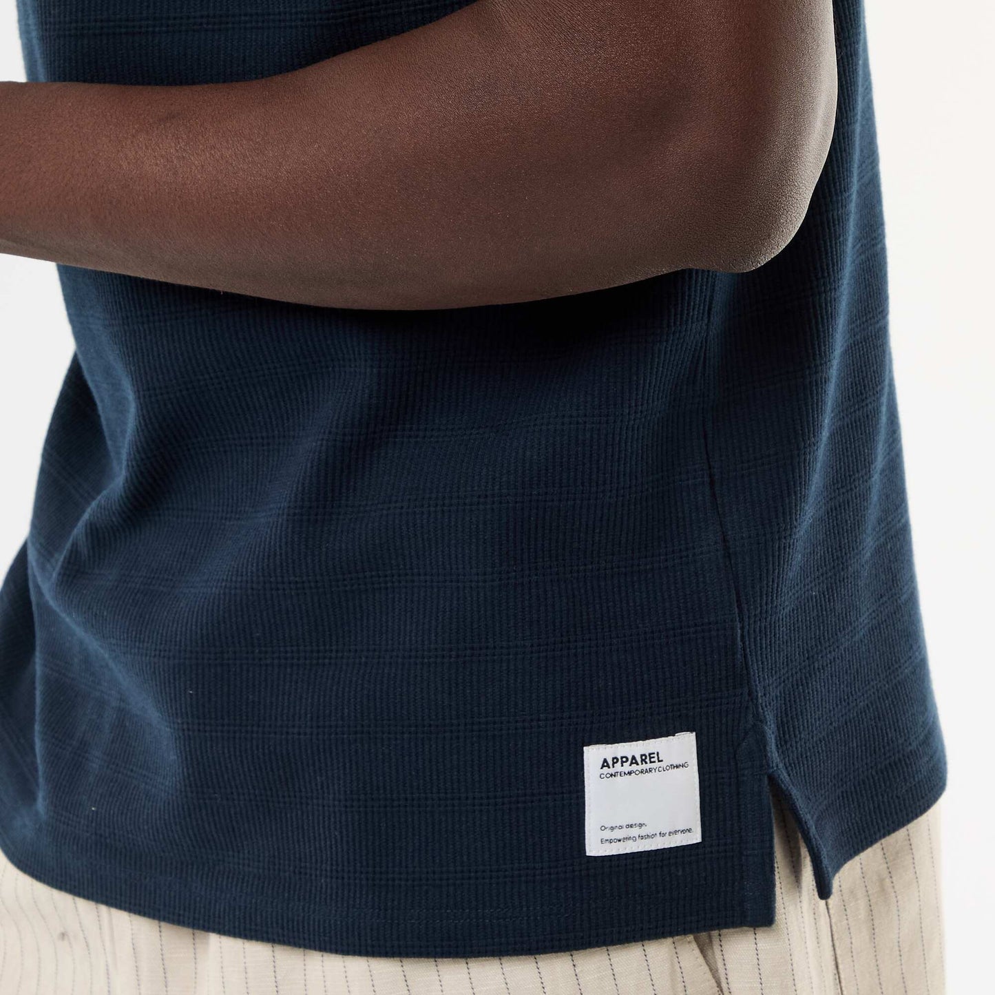 Short-Sleeve Cotton Piqué Polo Shirt BLUE