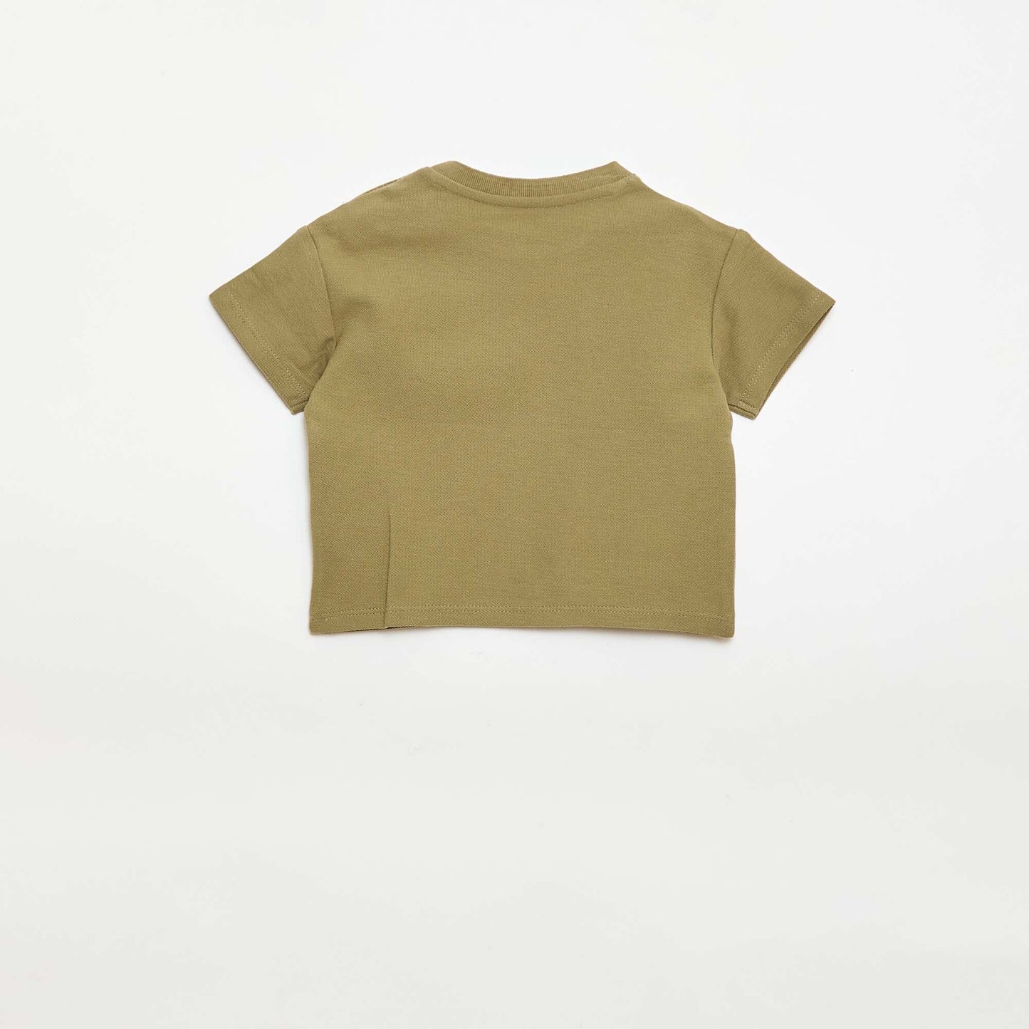Plain short-sleeved cotton T-shirt GREEN