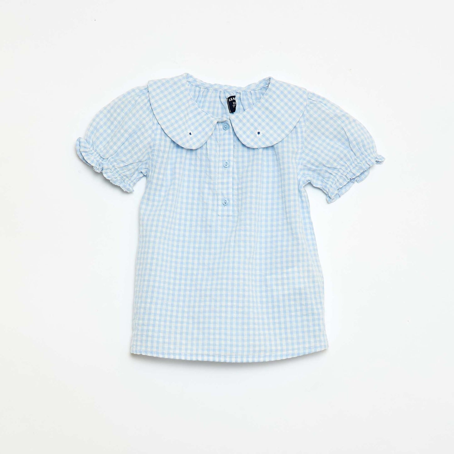 Gingham Tunic + Shorts + Headband Set GREY