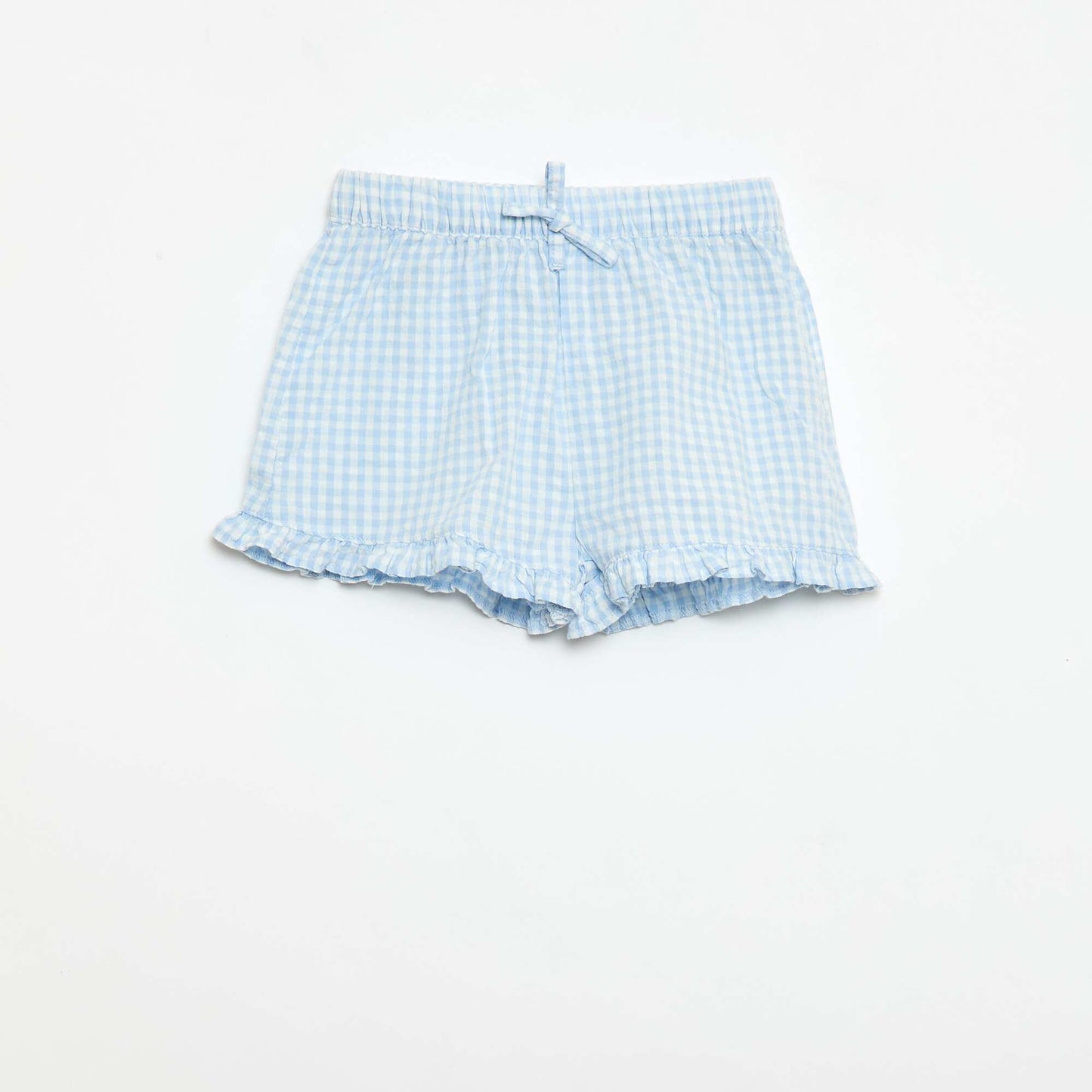 Gingham Tunic + Shorts + Headband Set GREY