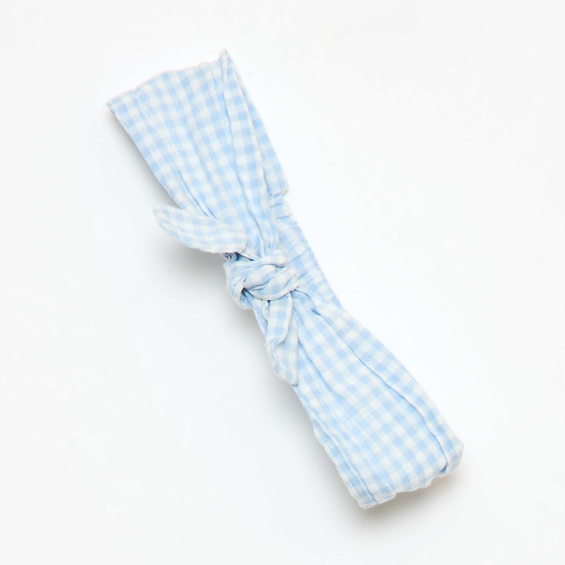 Gingham Tunic + Shorts + Headband Set GREY