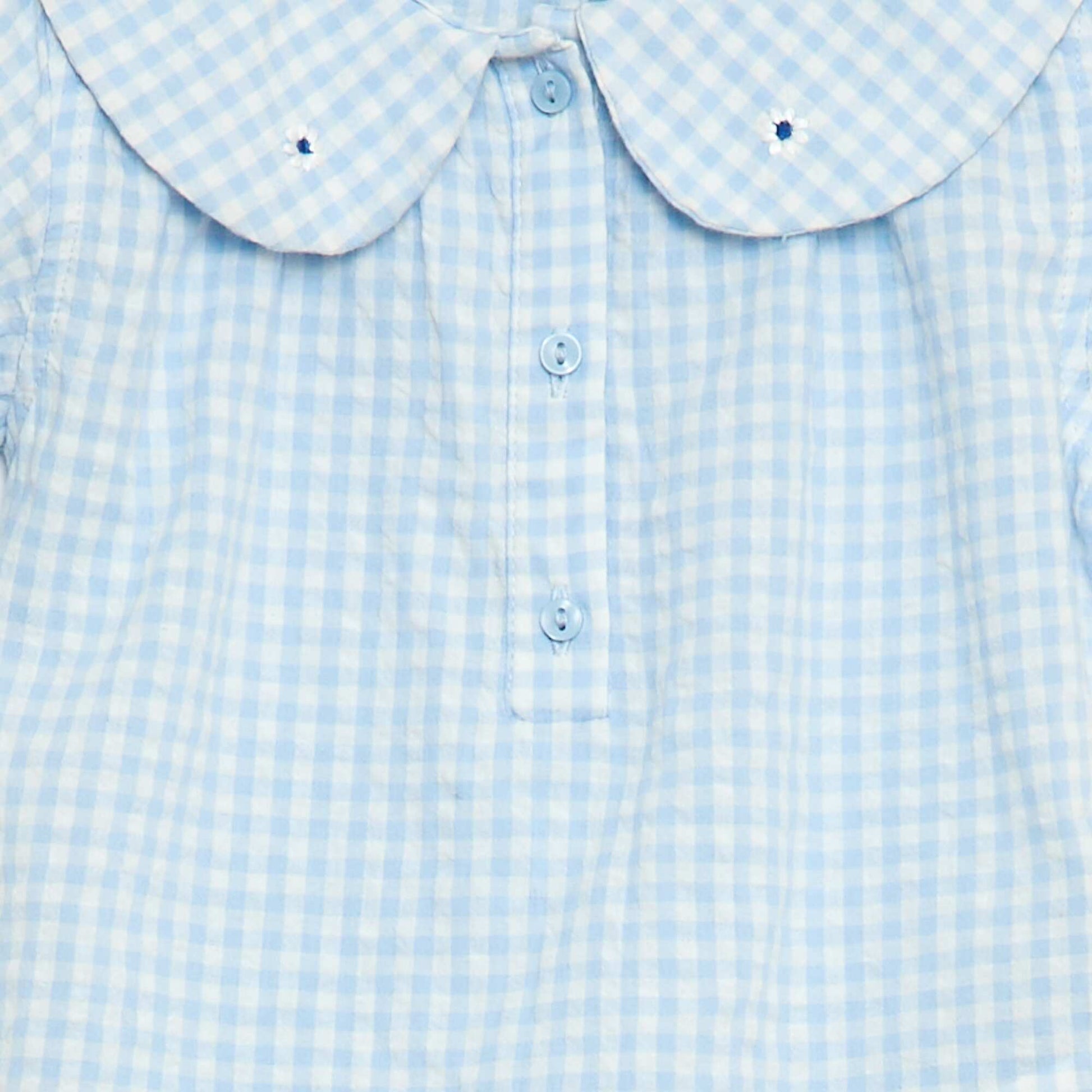 Gingham Tunic + Shorts + Headband Set GREY