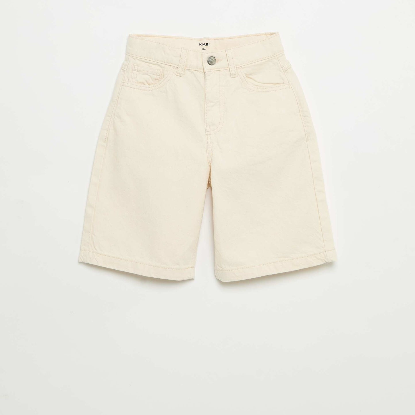 5-Pocket Twill Bermuda Shorts ECRU