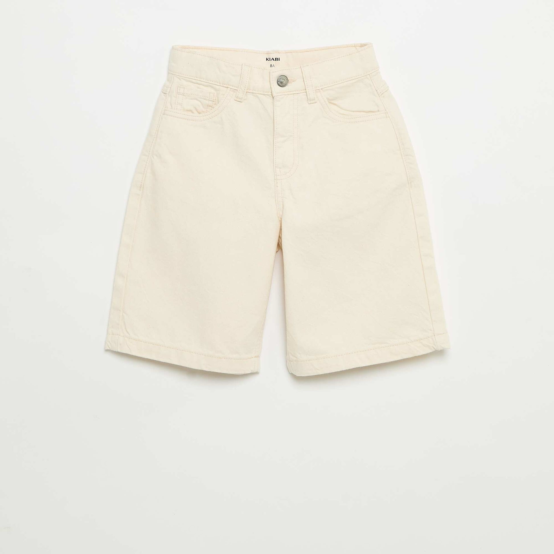 5-Pocket Twill Bermuda Shorts ECRU