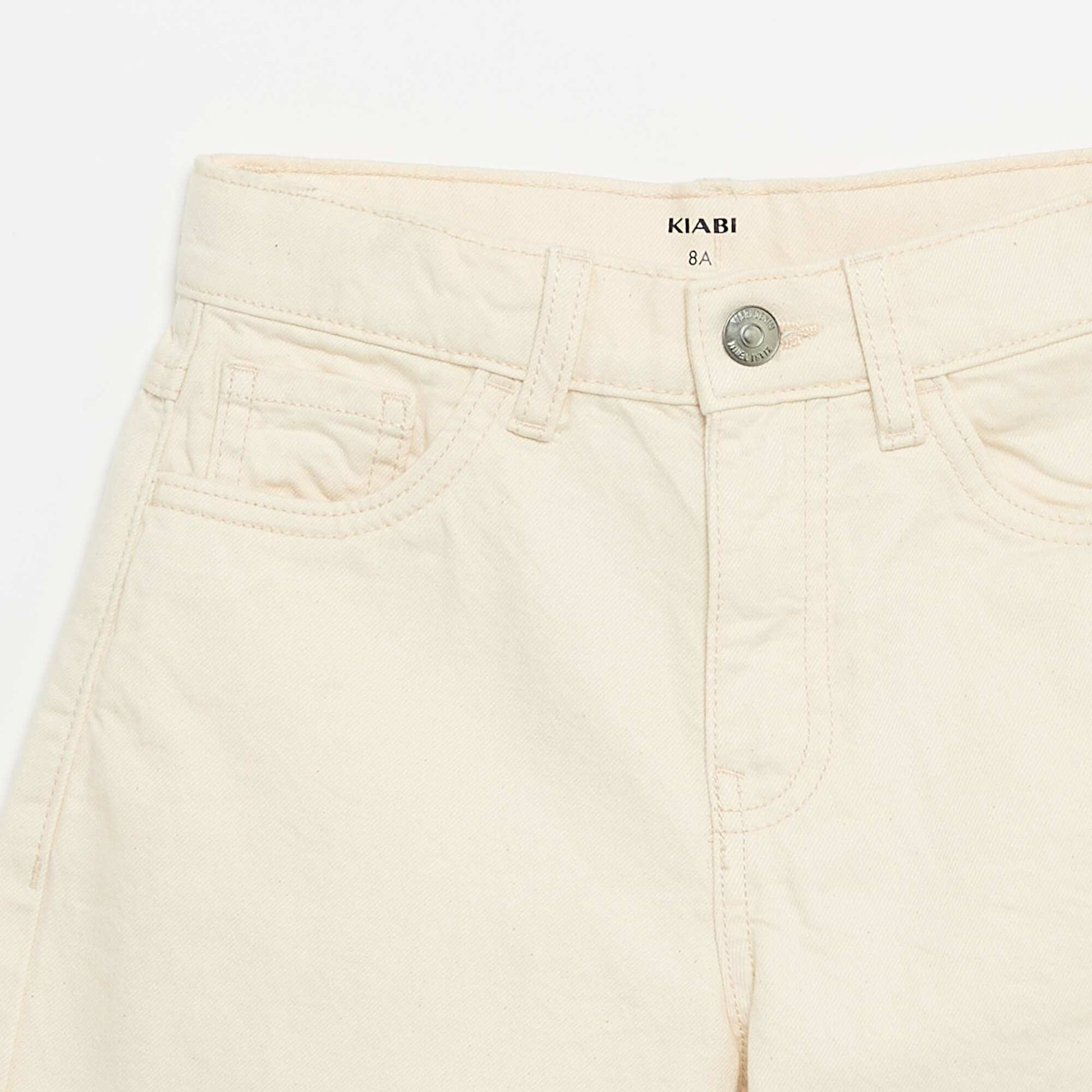 5-Pocket Twill Bermuda Shorts ECRU