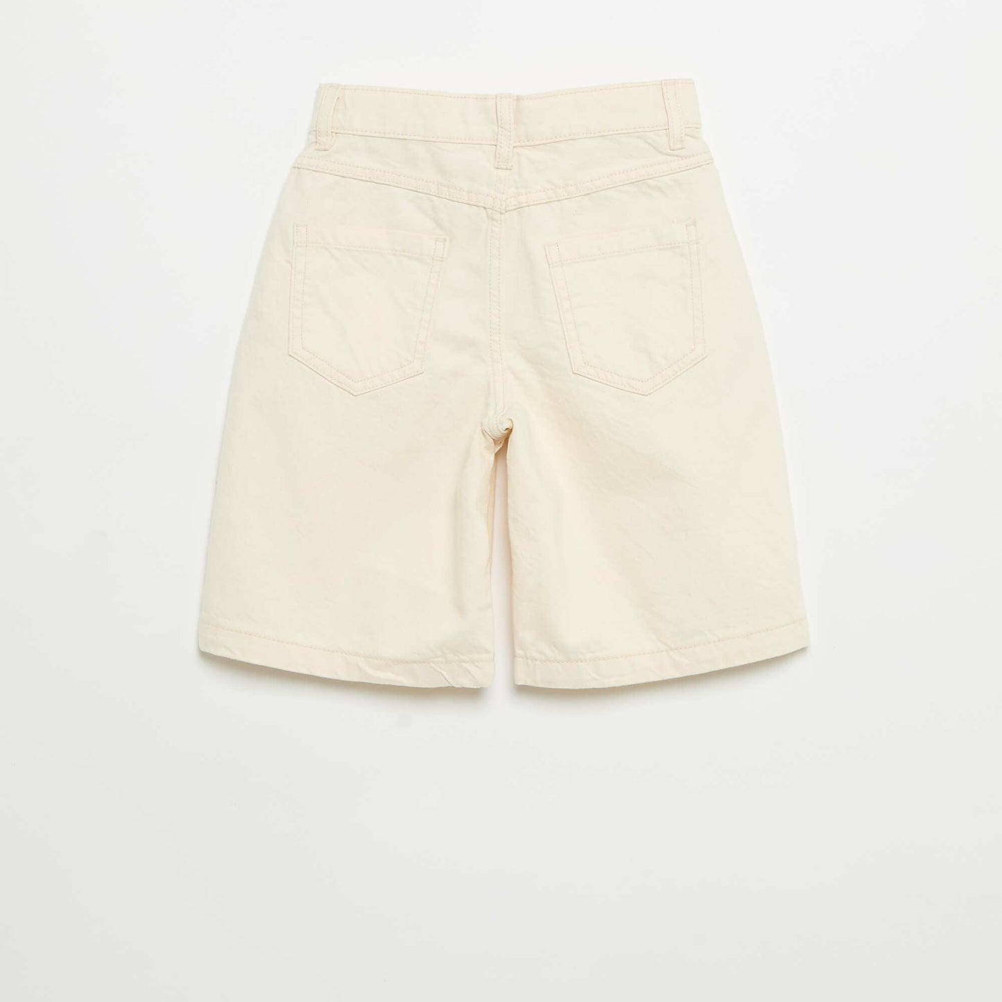 5-Pocket Twill Bermuda Shorts ECRU
