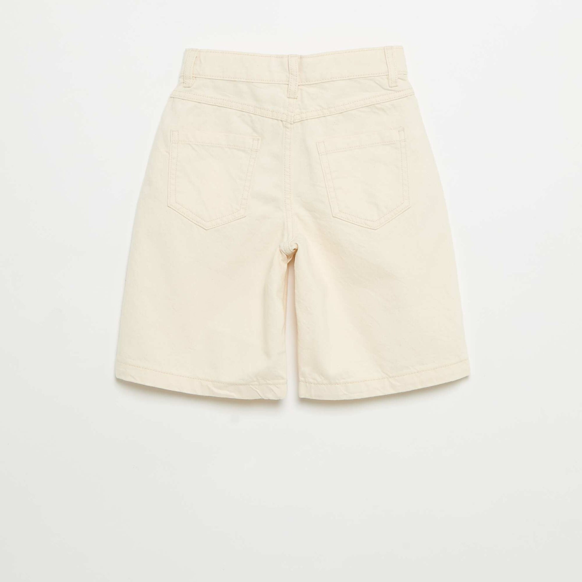 5-Pocket Twill Bermuda Shorts ECRU