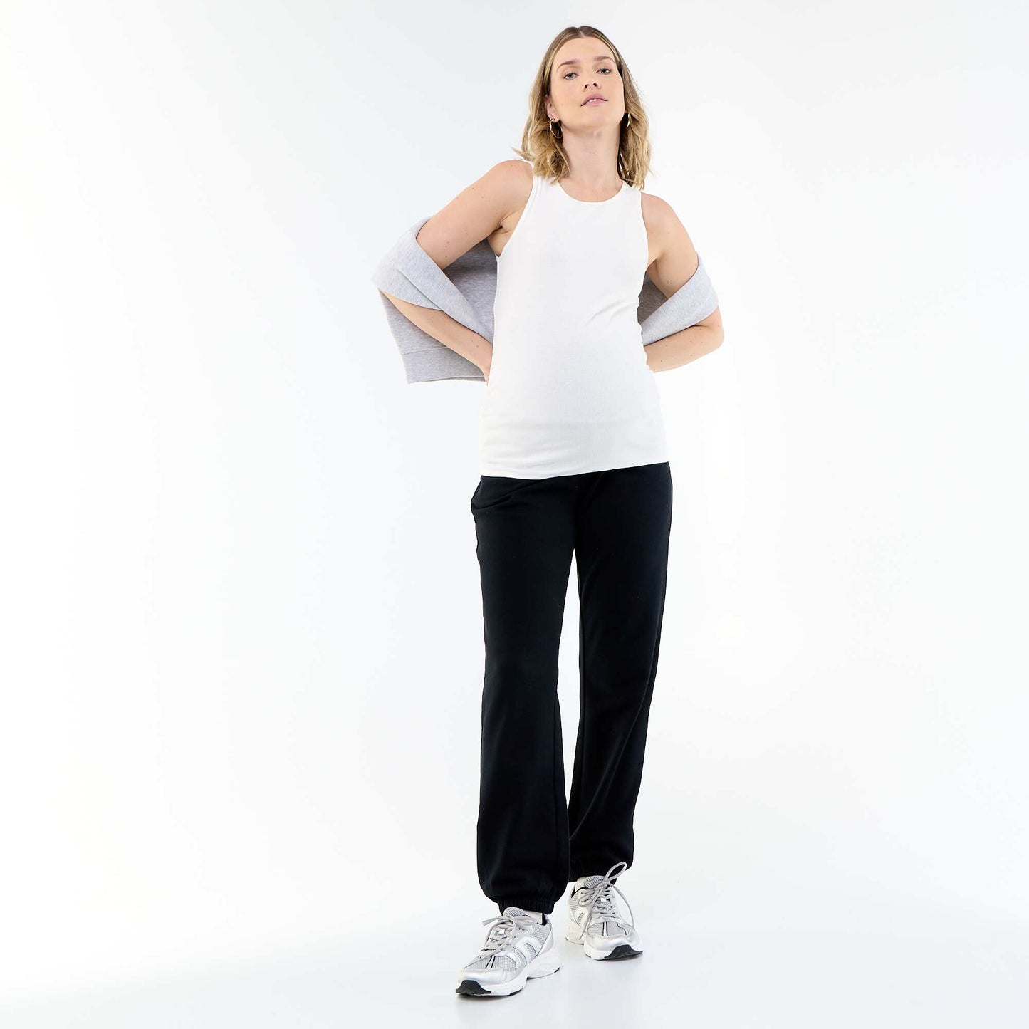 Maternity tank top with American armholes WHITE
