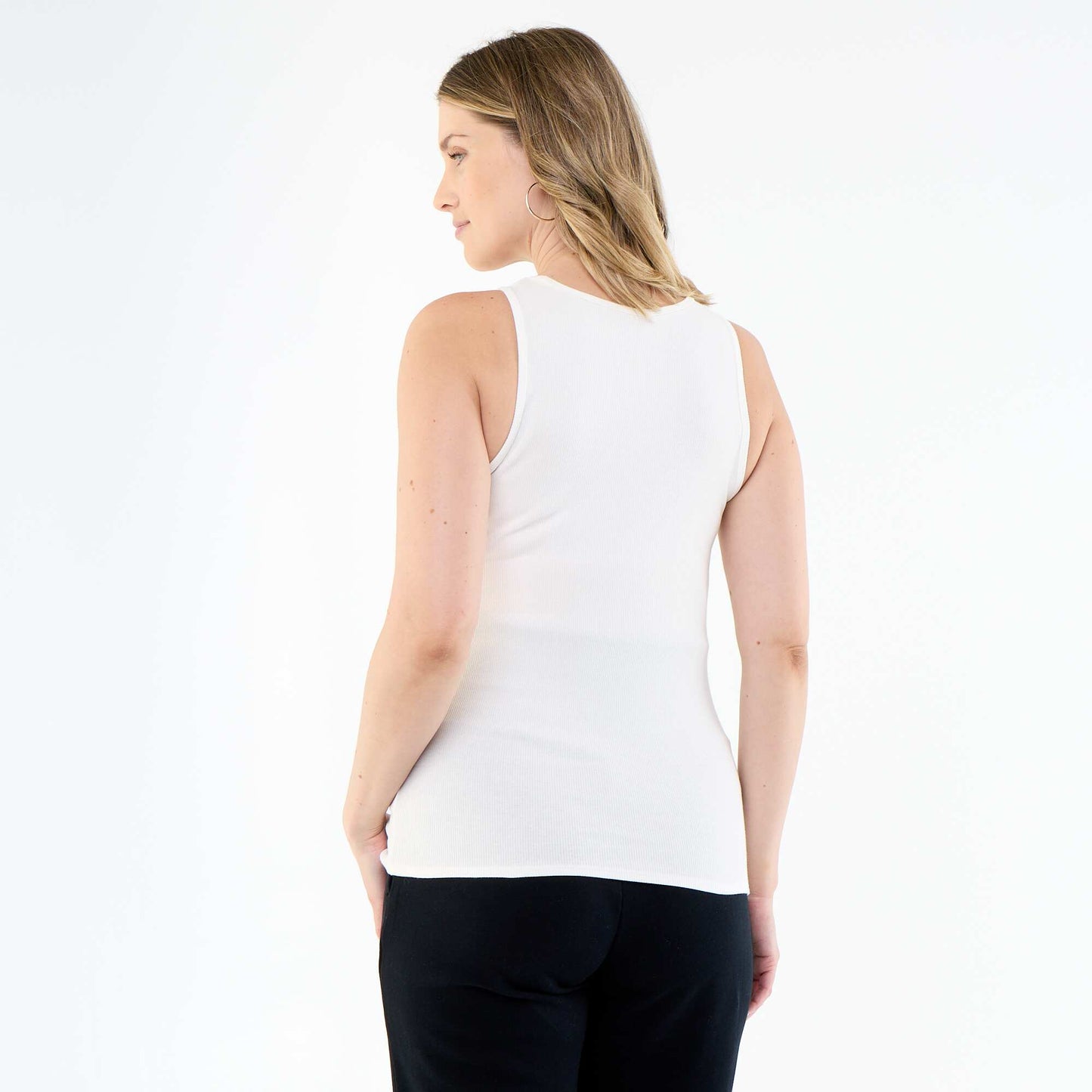 Maternity tank top with American armholes WHITE