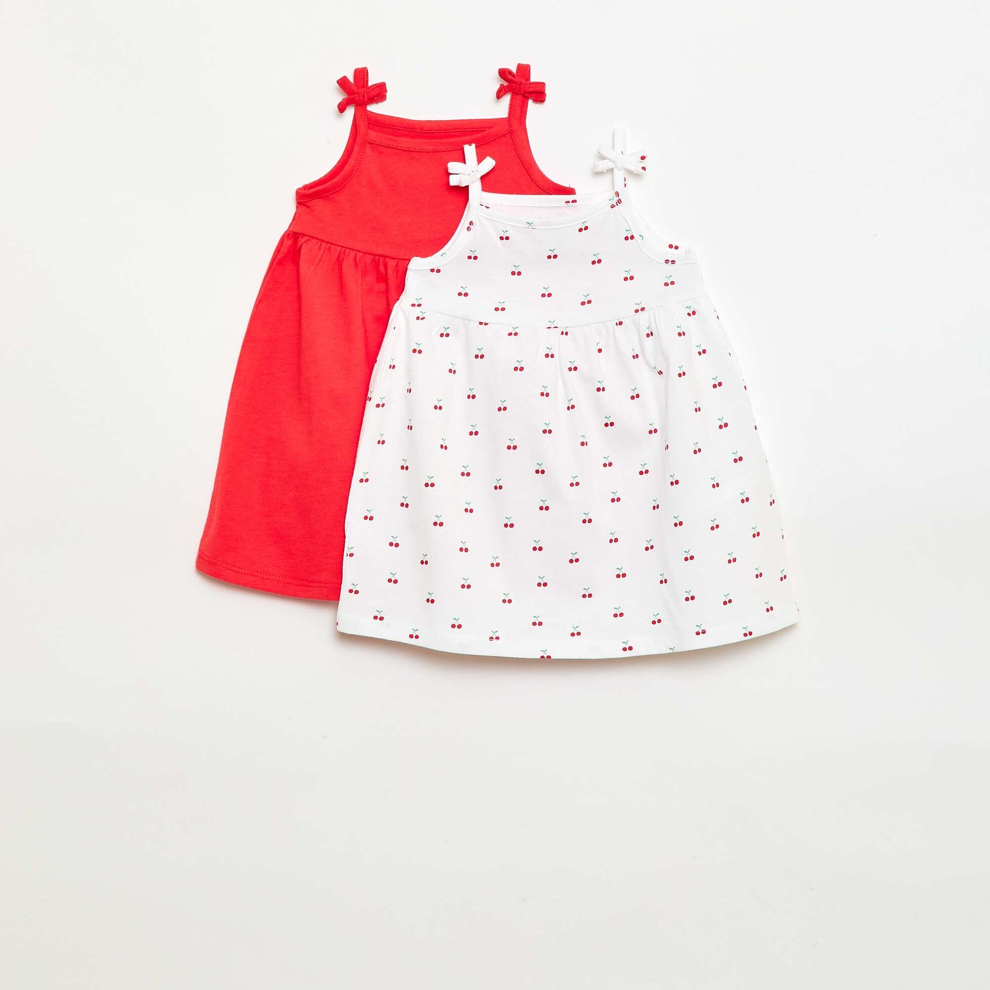 Set of 2 strap dresses WHITE
