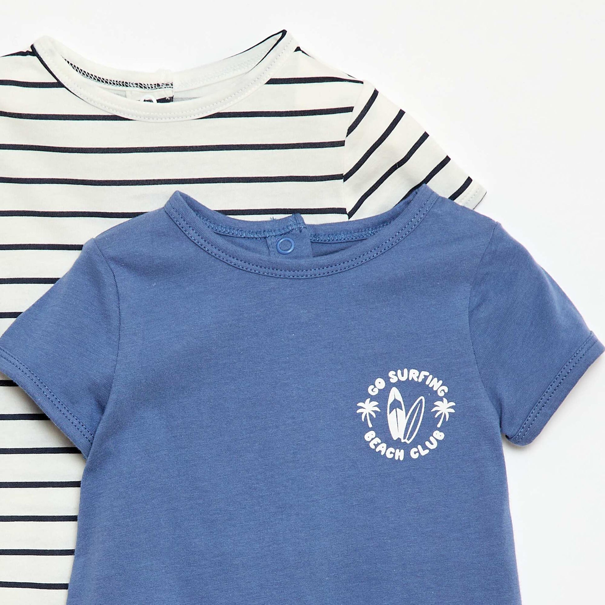 მოკლე ჯერსის ტანსაცმლის 2 შეკვრა ლურჯი