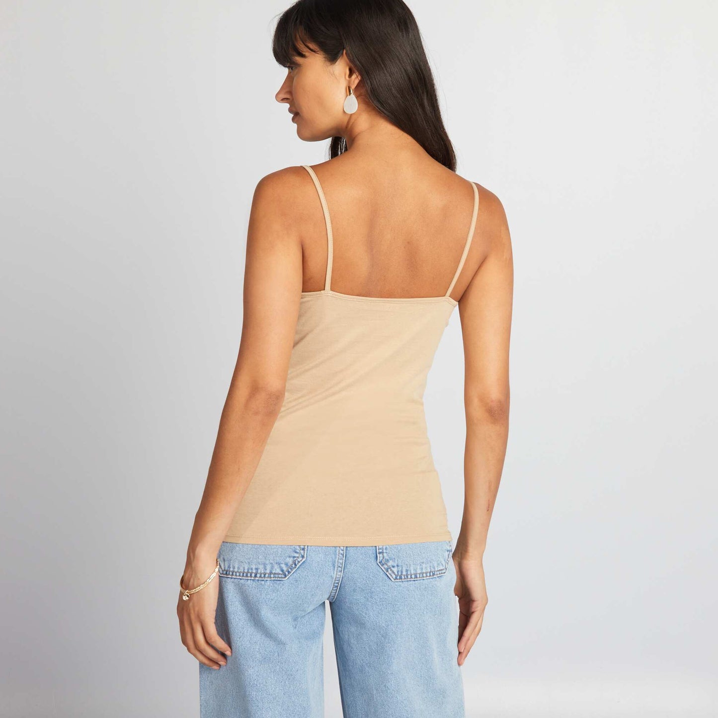 Spaghetti strap top BEIGE