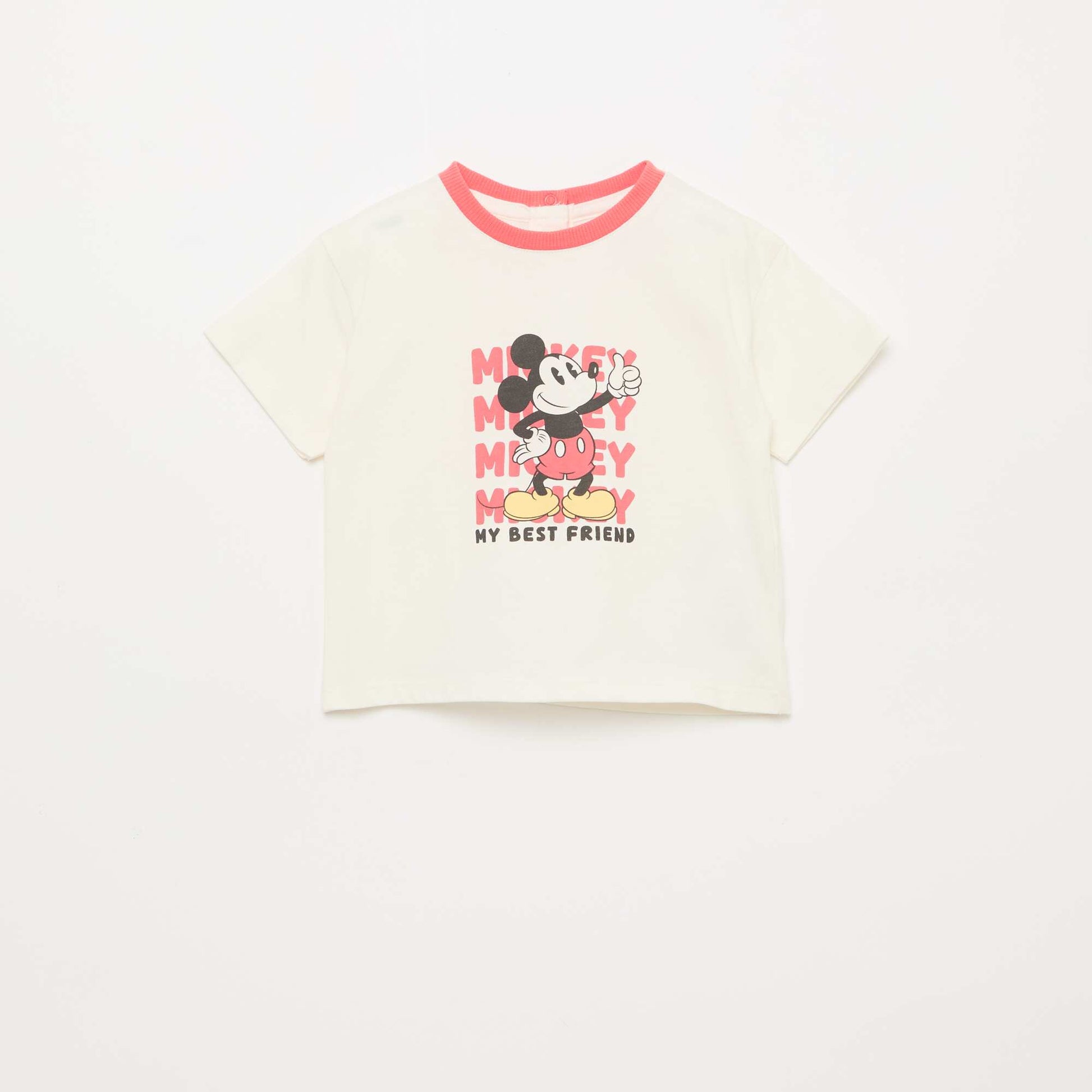 Short-sleeved 'Mickey' print T-shirt WHITE