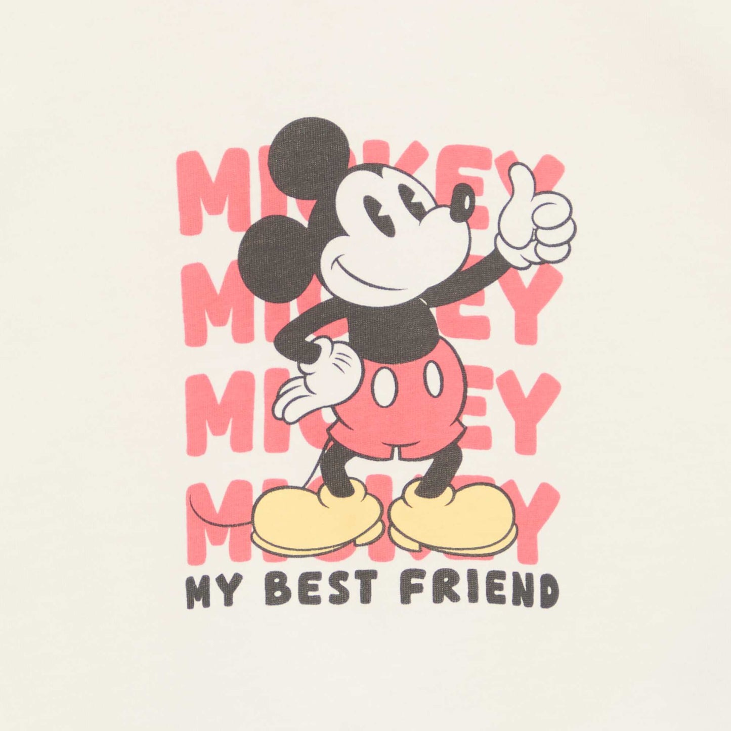 Short-sleeved 'Mickey' print T-shirt WHITE