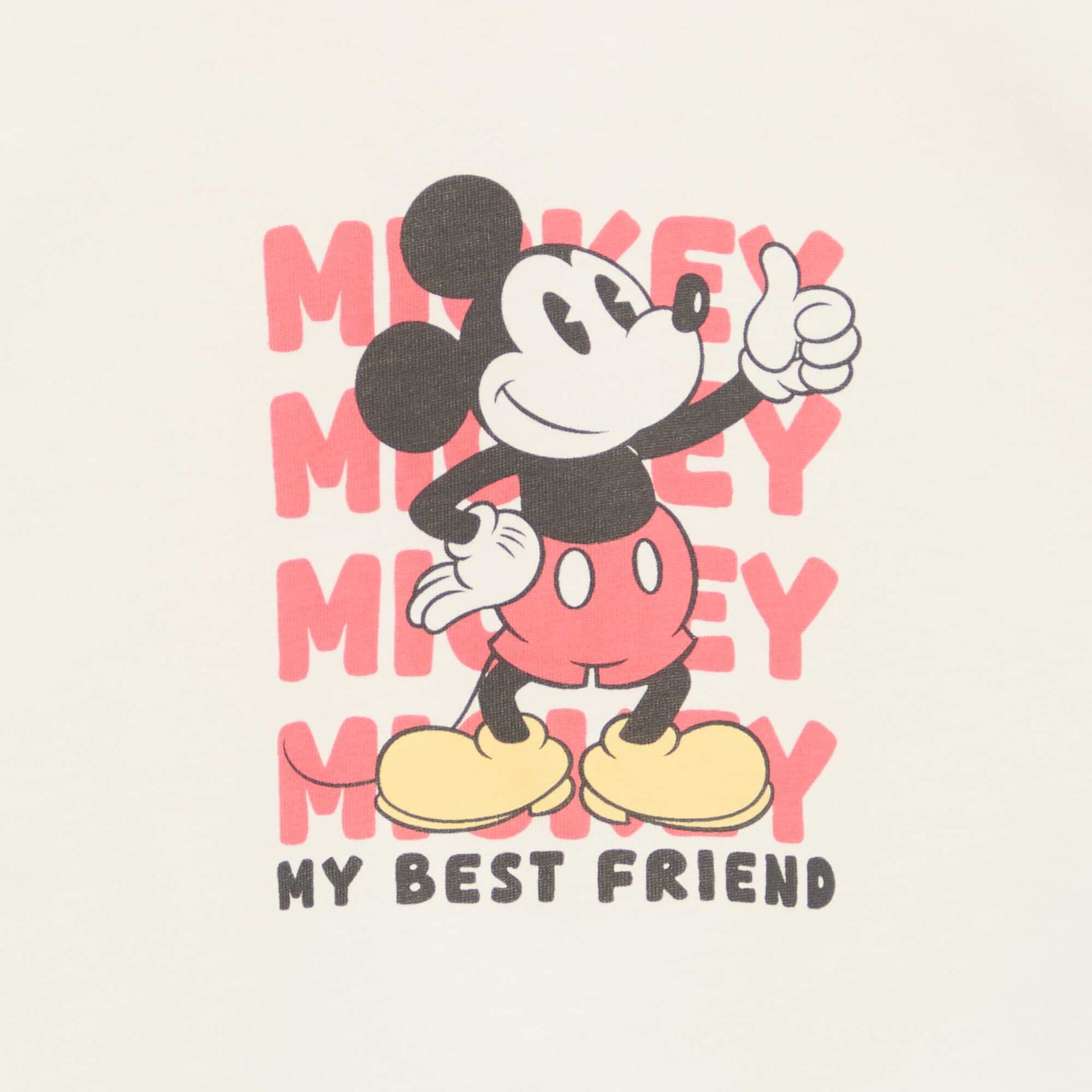 Short-sleeved 'Mickey' print T-shirt WHITE