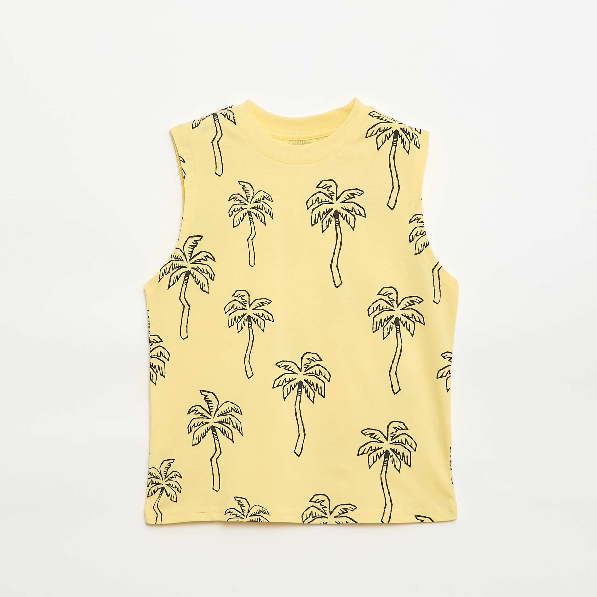 Pack of 2 round-neck tank tops YELLOW