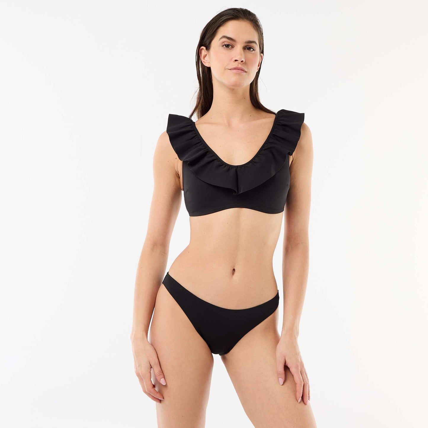 Soft Microfiber Swim Briefs BLACK