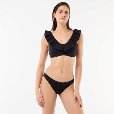 Soft Microfiber Swim Briefs BLACK