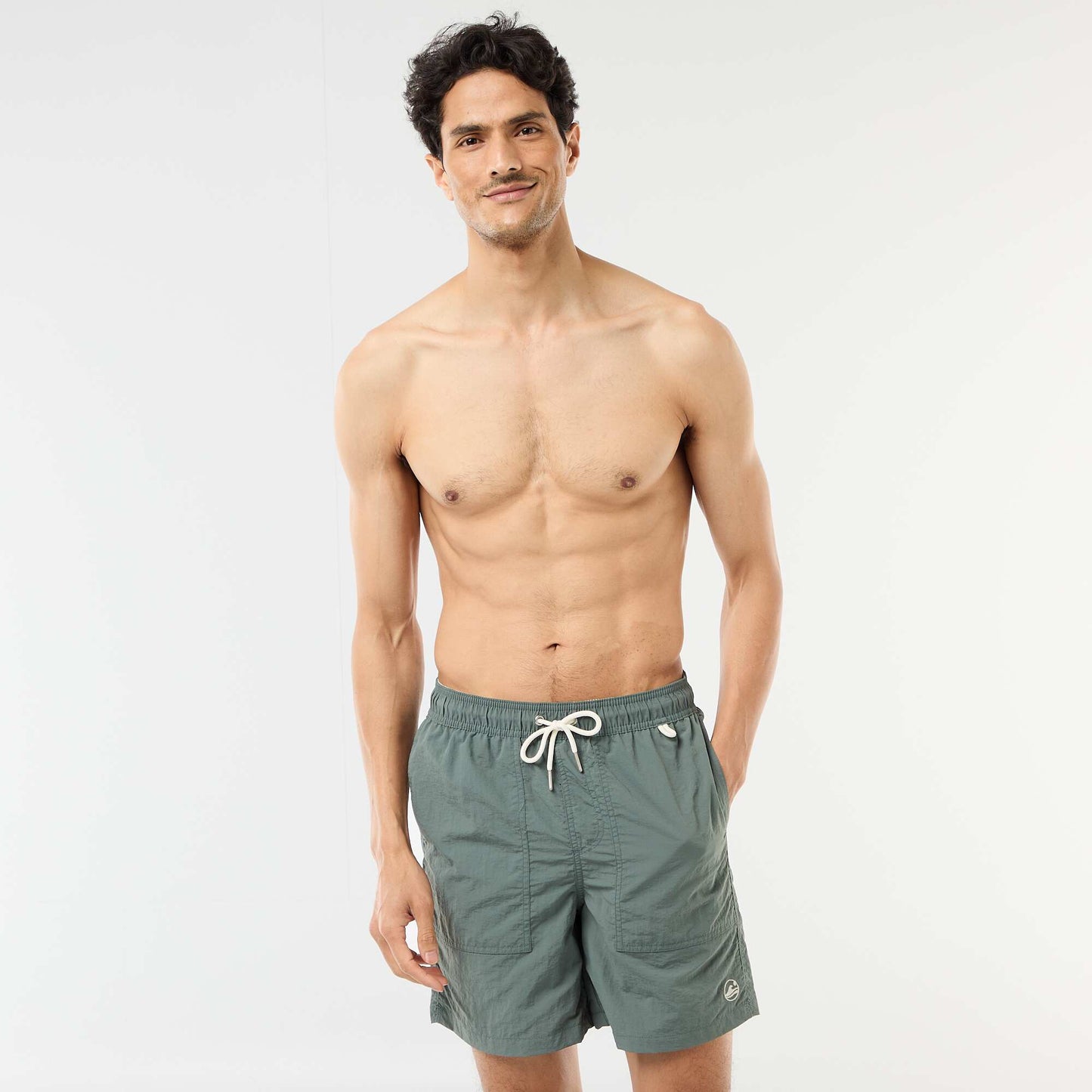 Swim shorts with large pockets GREEN