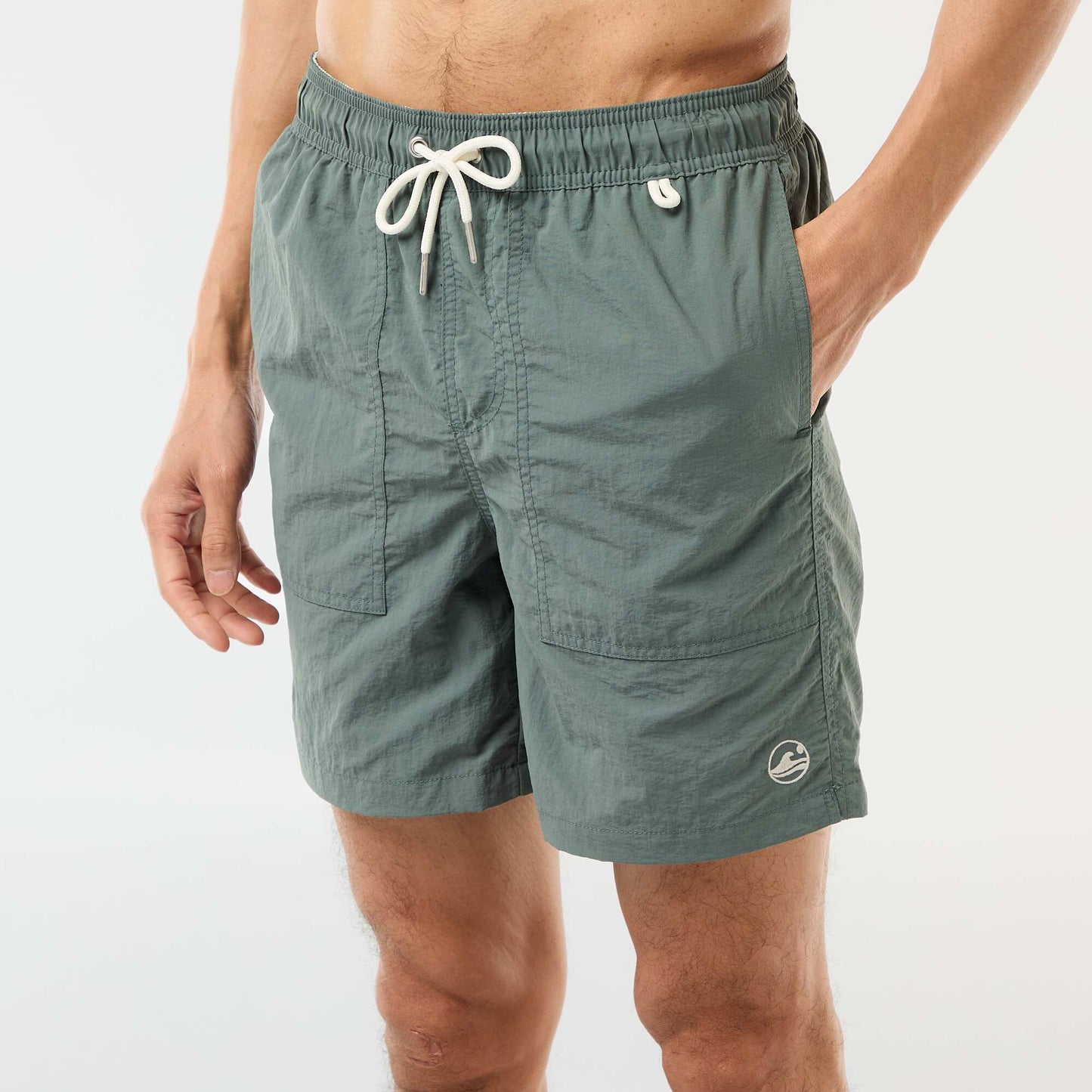 Swim shorts with large pockets GREEN