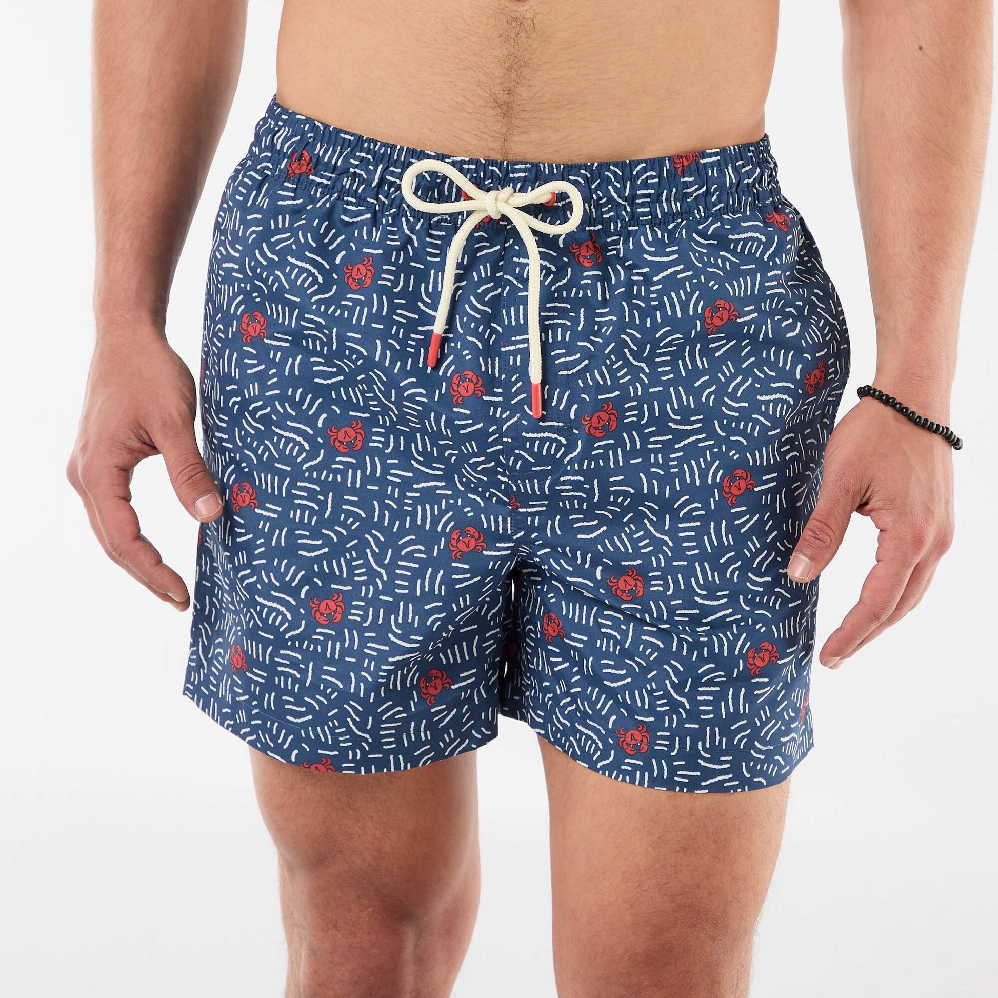 Patterned Swim Bermudas BLUE