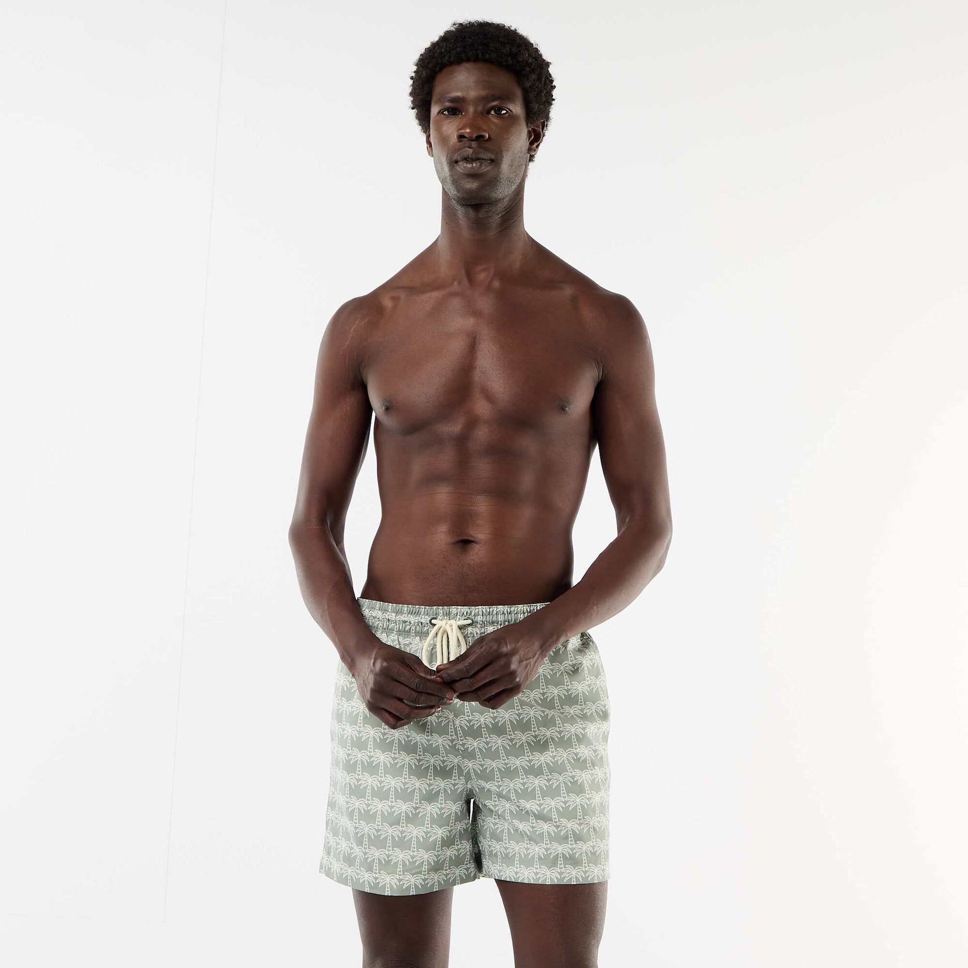Patterned Swim Bermudas KHAKI