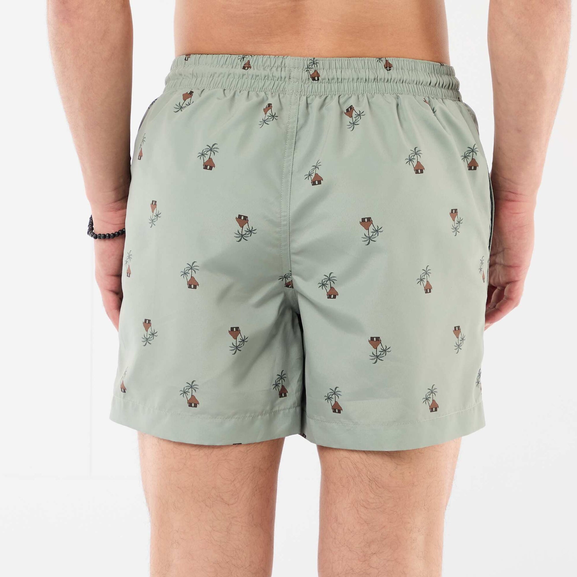 Patterned Swim Bermudas KHAKI