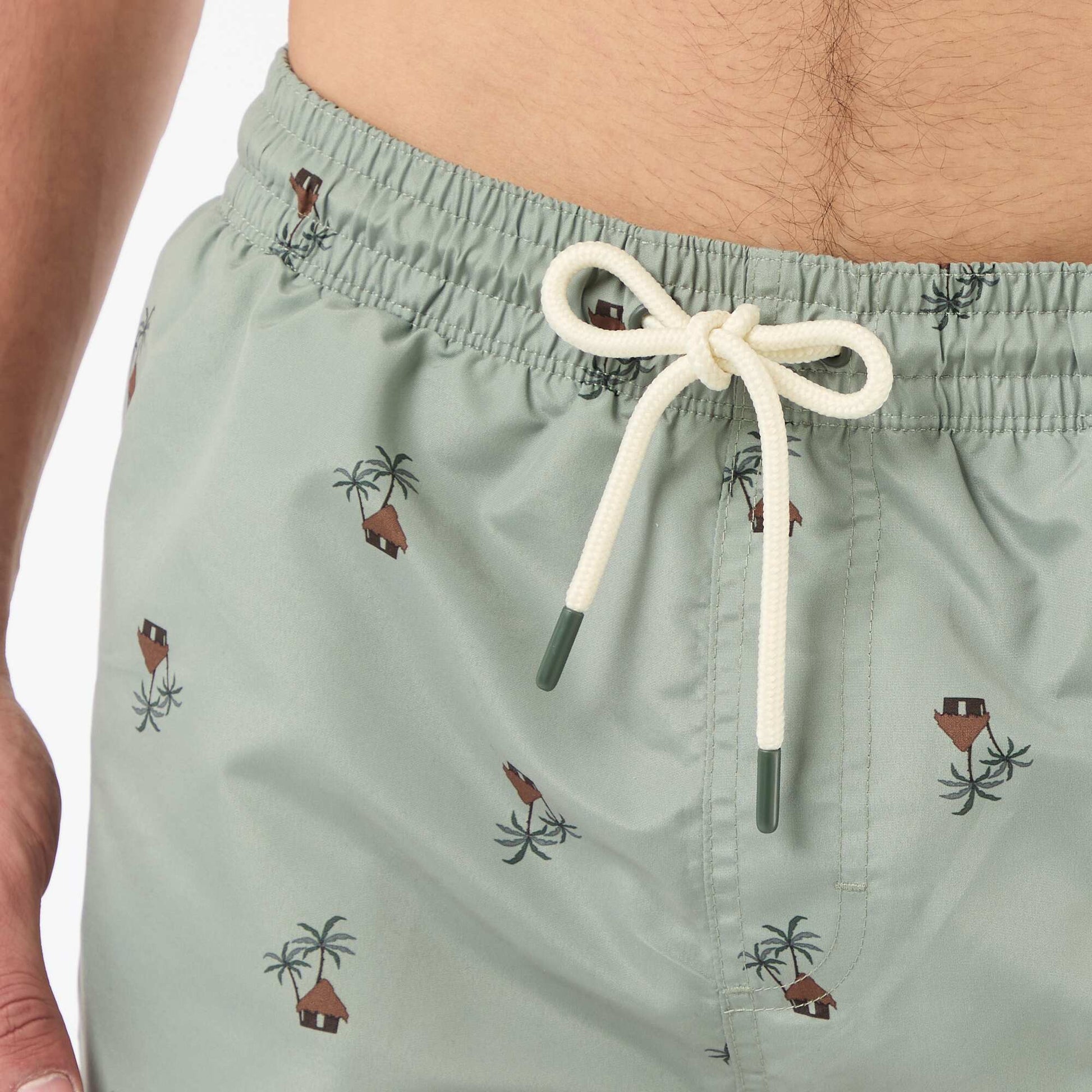 Patterned Swim Bermudas KHAKI