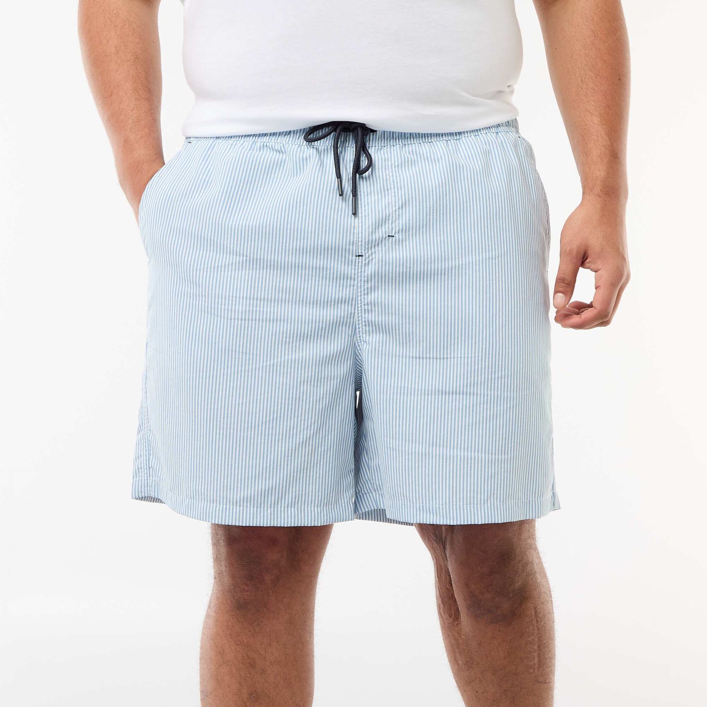 Striped Swim Bermuda Shorts BLUE