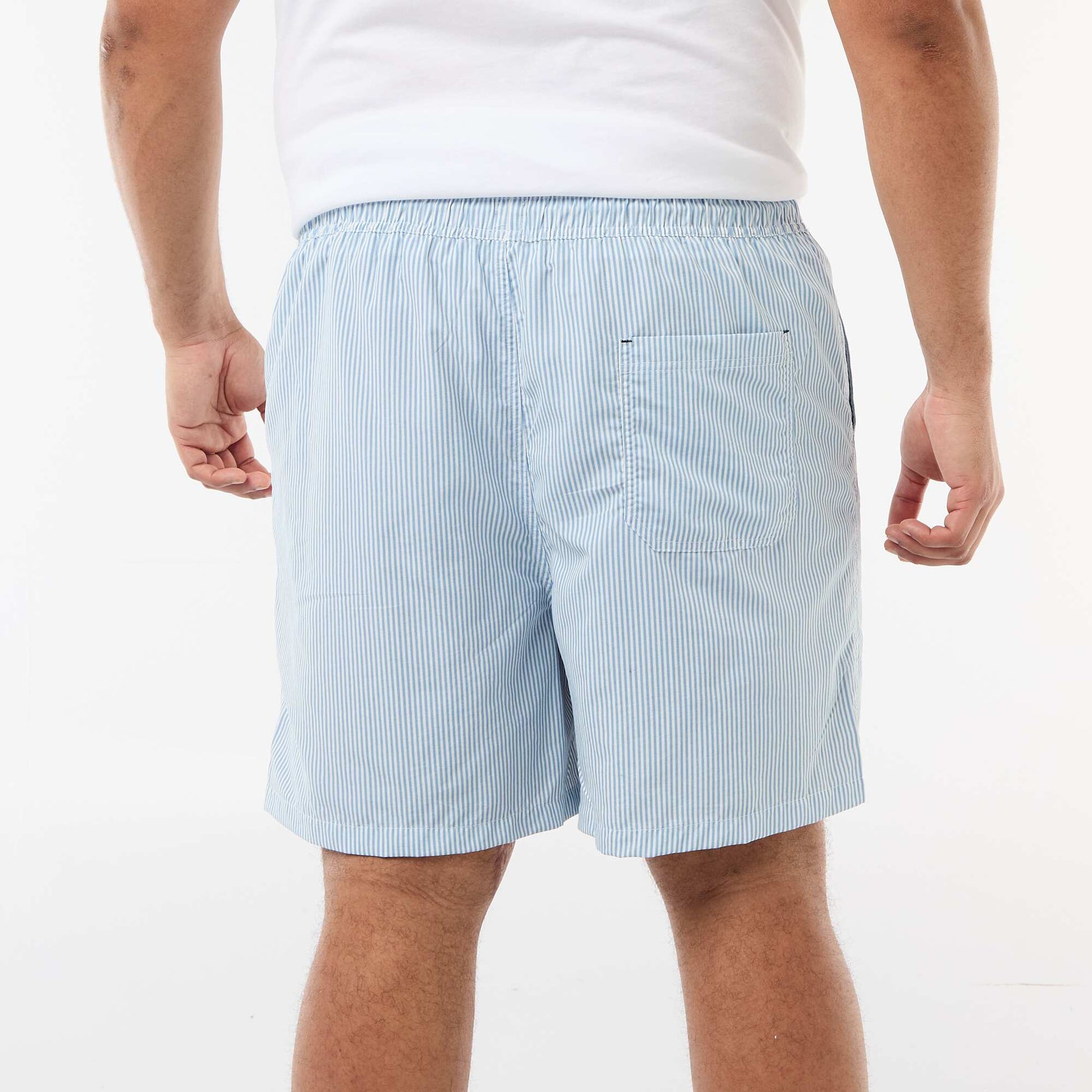 Striped Swim Bermuda Shorts BLUE