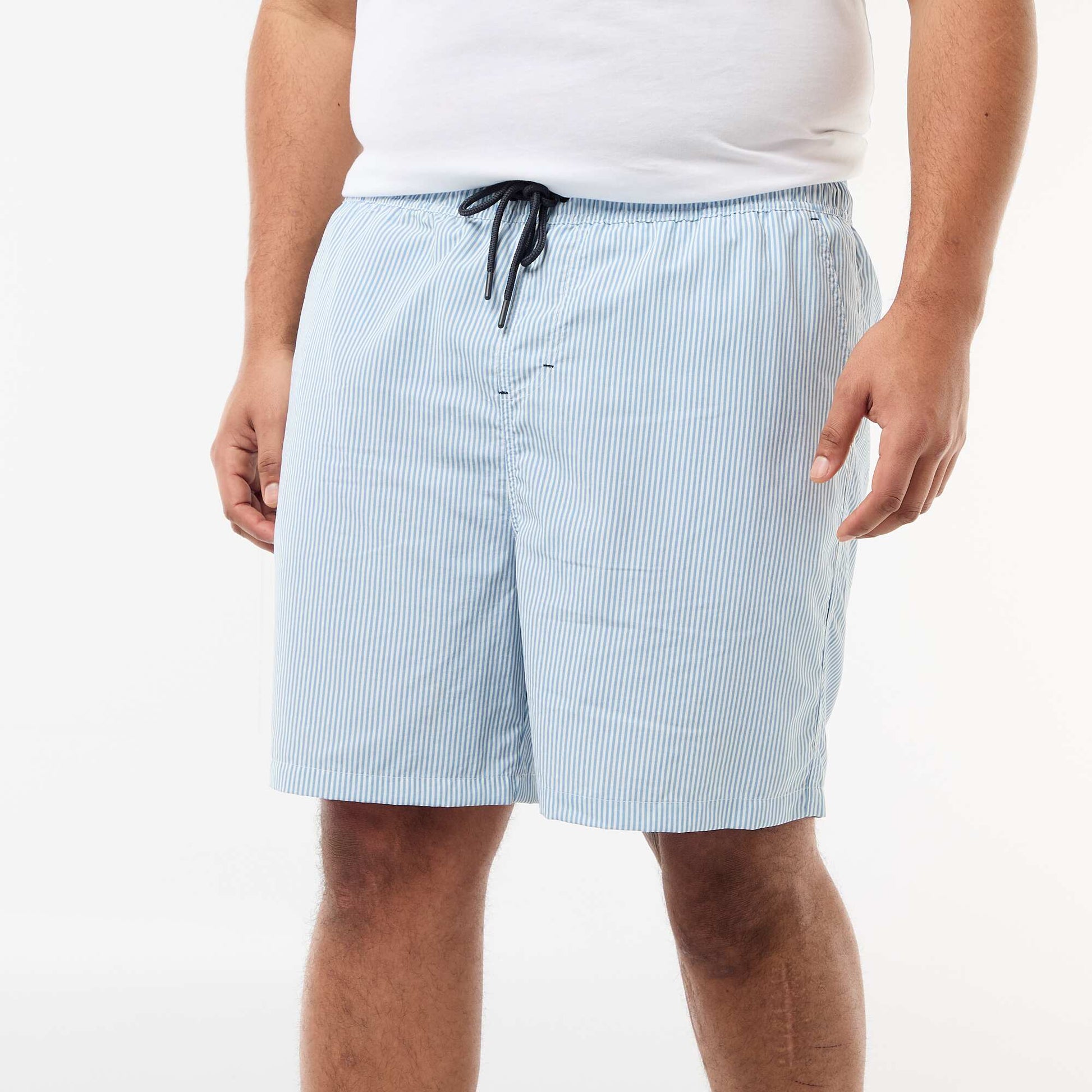 Striped Swim Bermuda Shorts BLUE