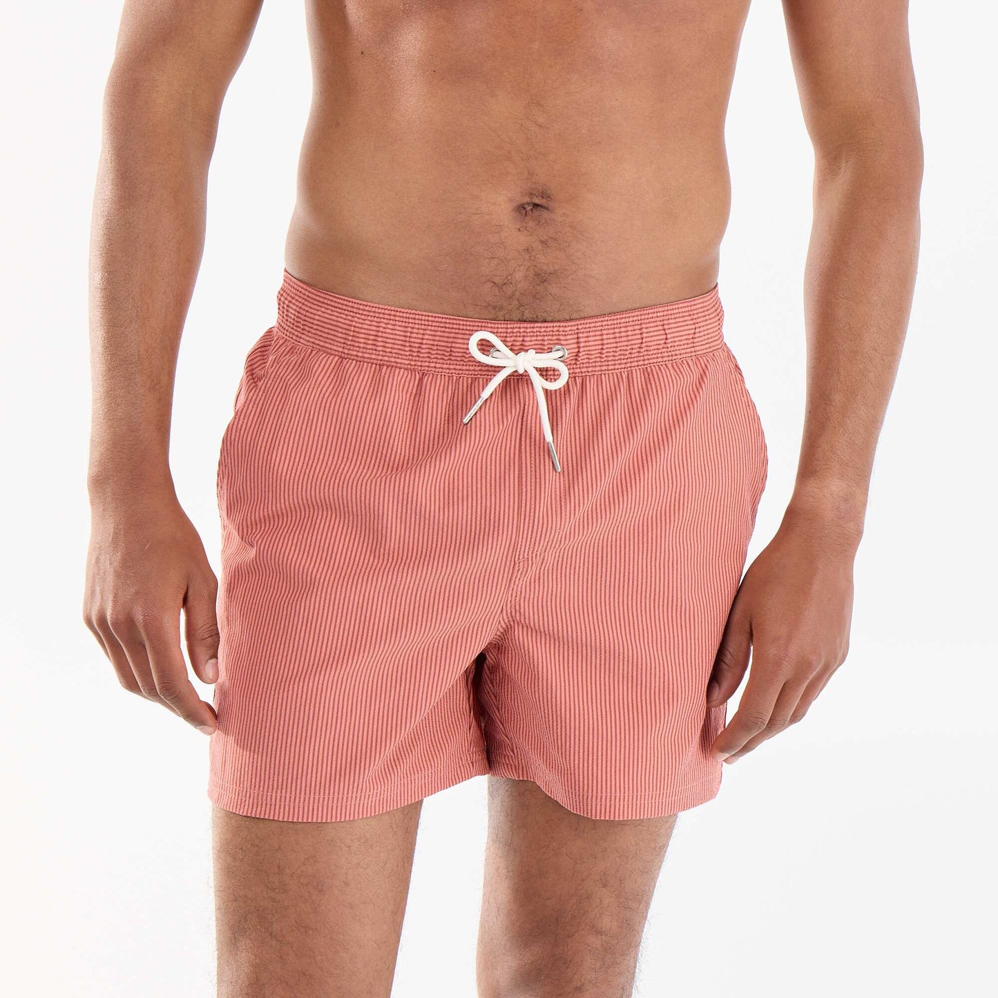 Seersucker Swim Shorts RED