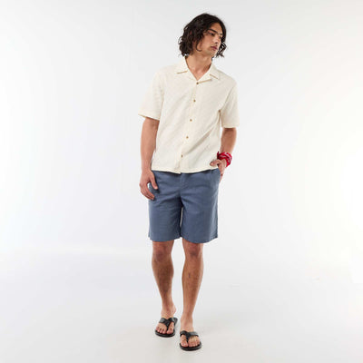 Linen-blend Bermuda Shorts GREY