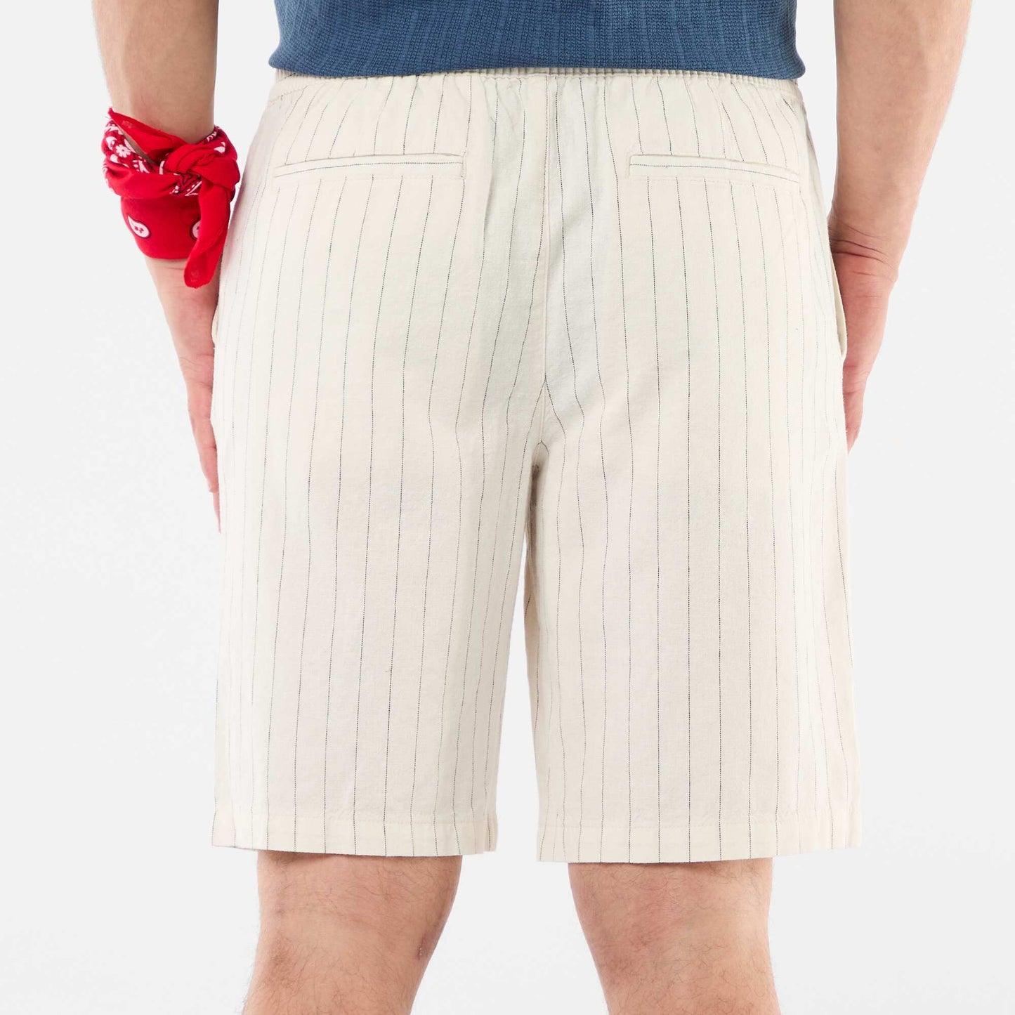 Linen-blend Bermuda Shorts WHITE