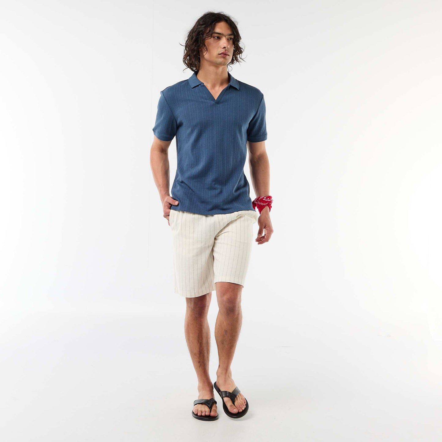 Linen-blend Bermuda Shorts WHITE