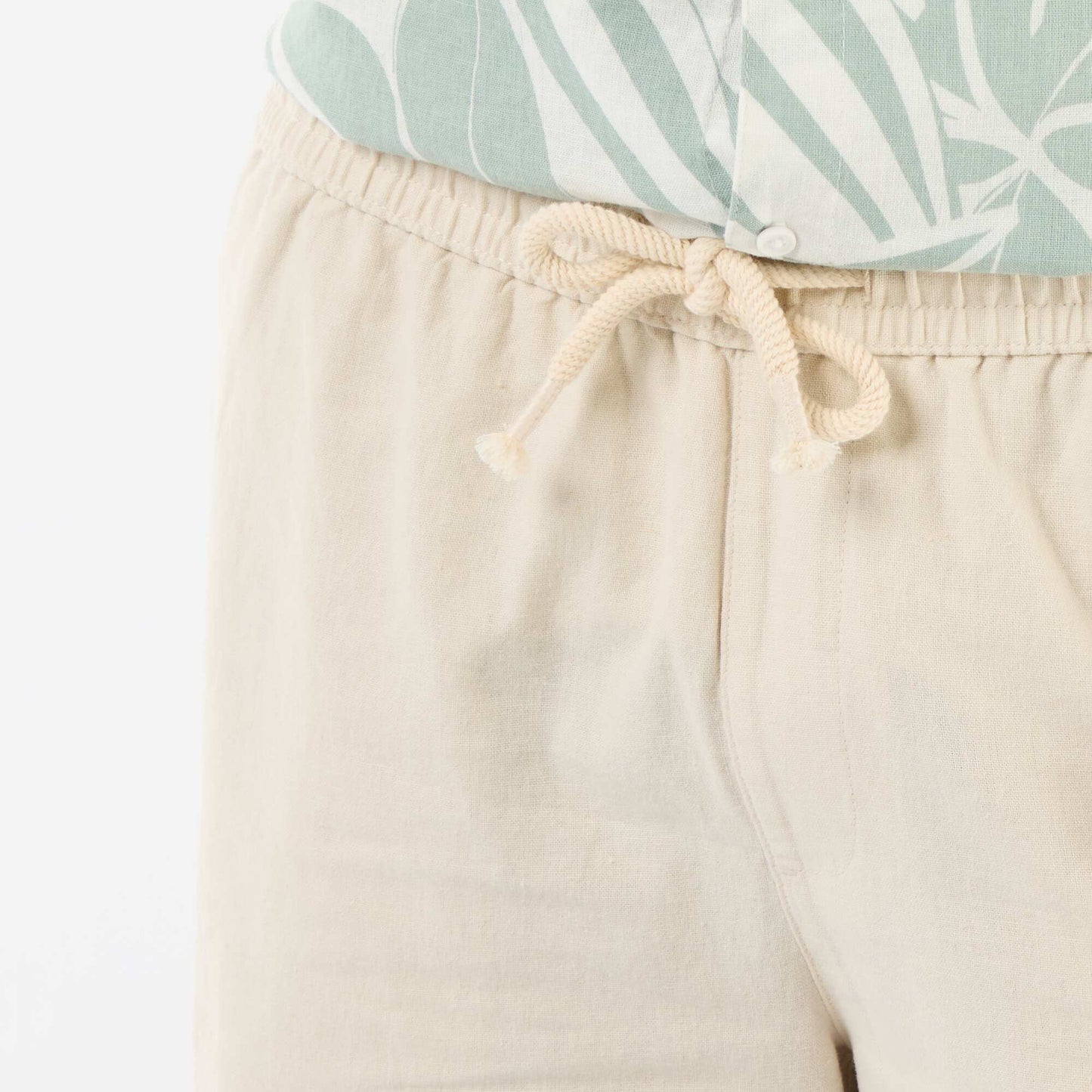 Linen-blend Bermuda Shorts BEIGE