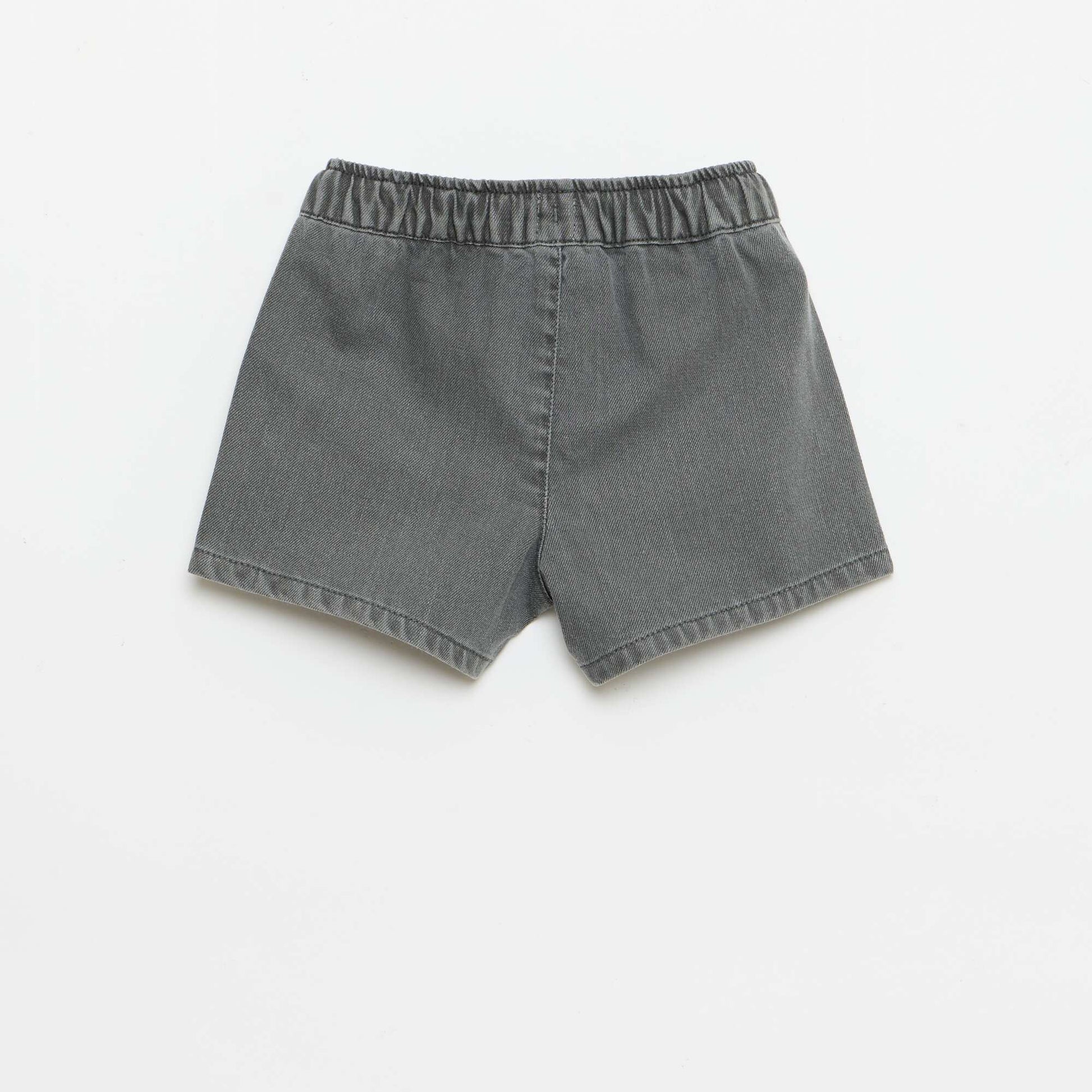 სადა ჯინსის შორტი ნაცრისფერი