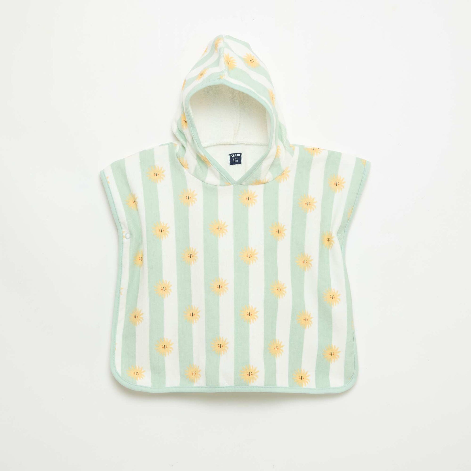 Hooded bath poncho GREEN