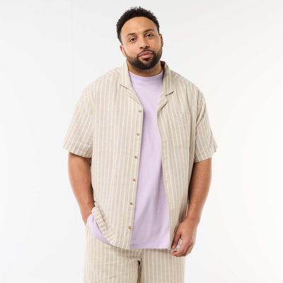 Linen Blend Shirt BEIGE